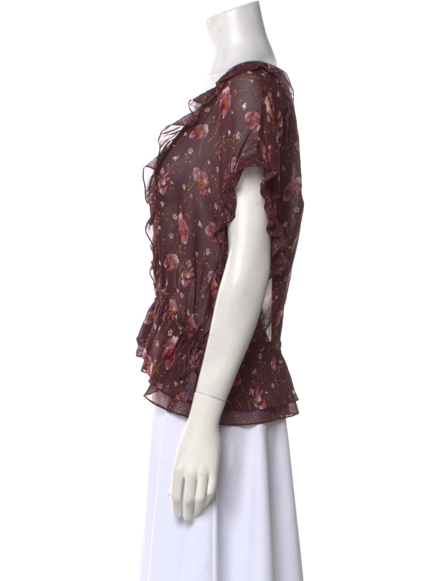 Ulla Johnson Silk Floral Print Blouse