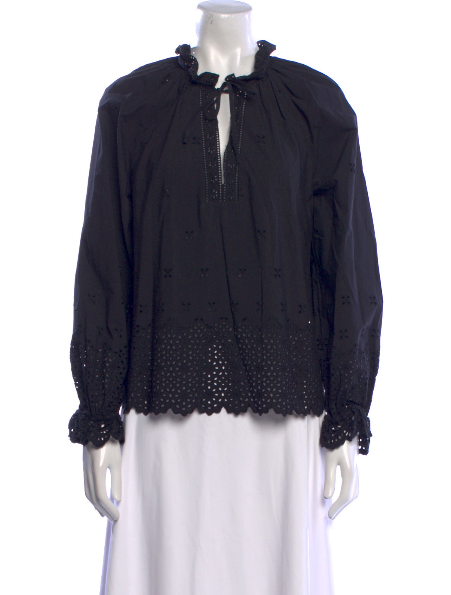 Ulla Johnson Mock Neck Long Sleeve Blouse