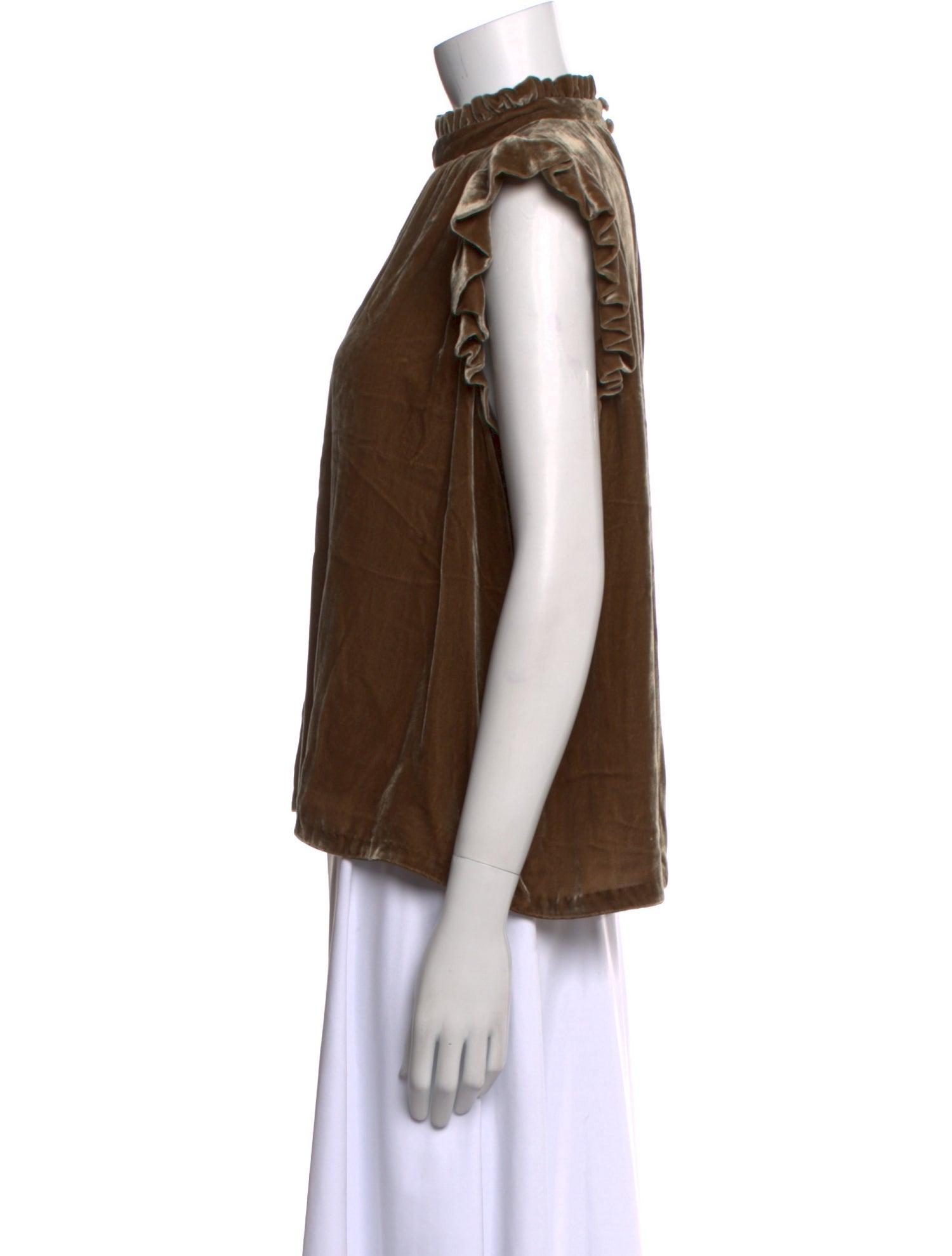 Ulla Johnson Mock Neck Short Sleeve Blouse