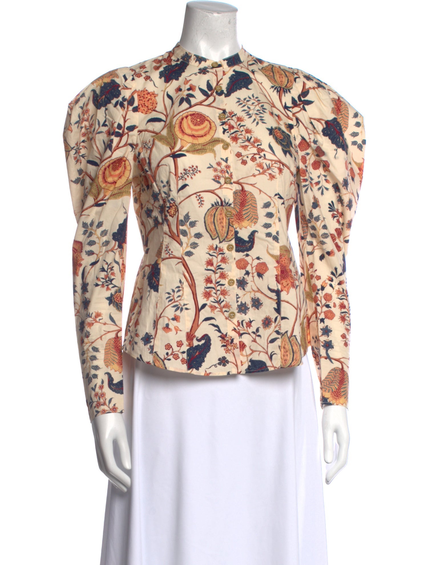 Ulla Johnson Printed Mock Neck Blouse