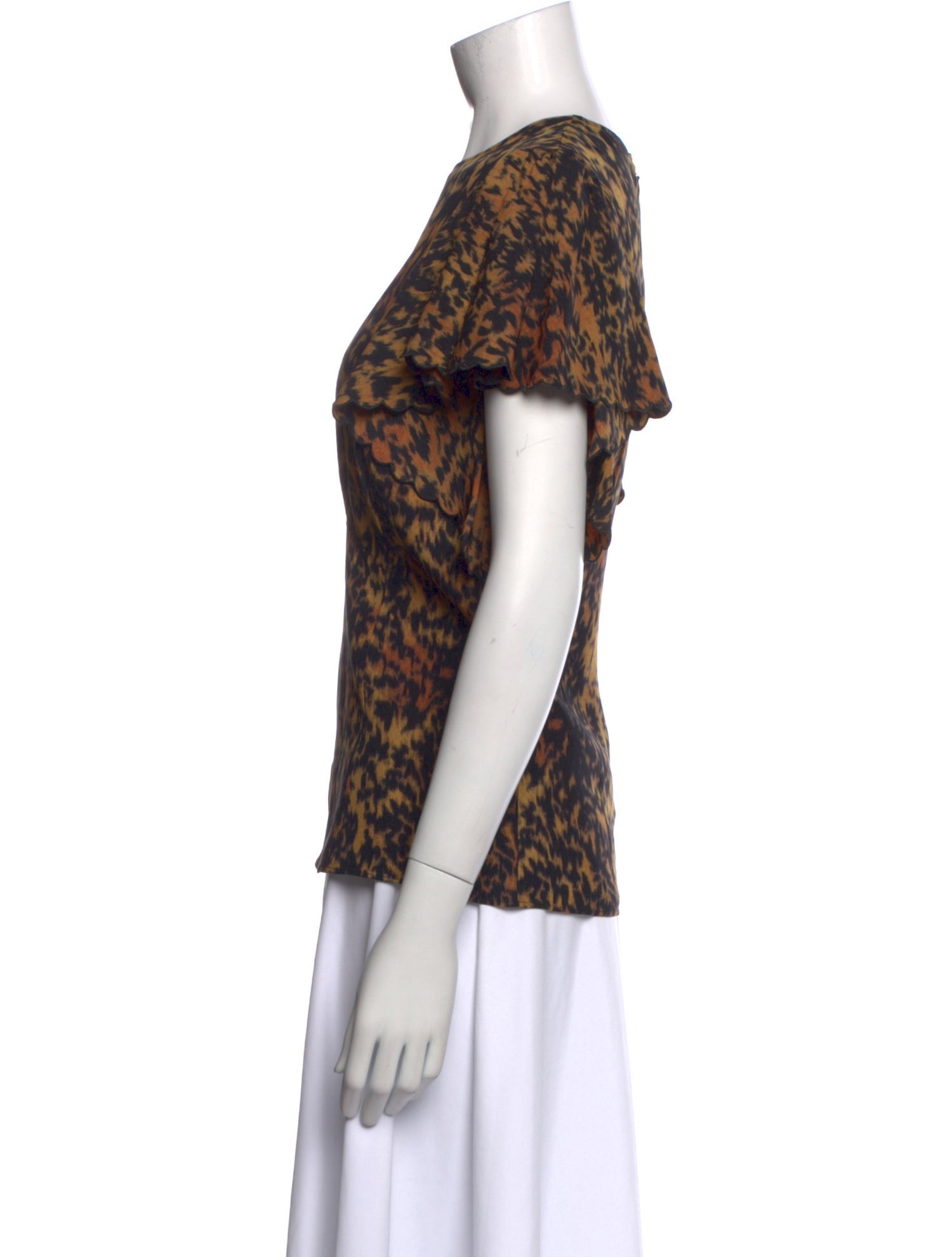 Ulla Johnson Animal Print Crew Neck Blouse w/ Tags
