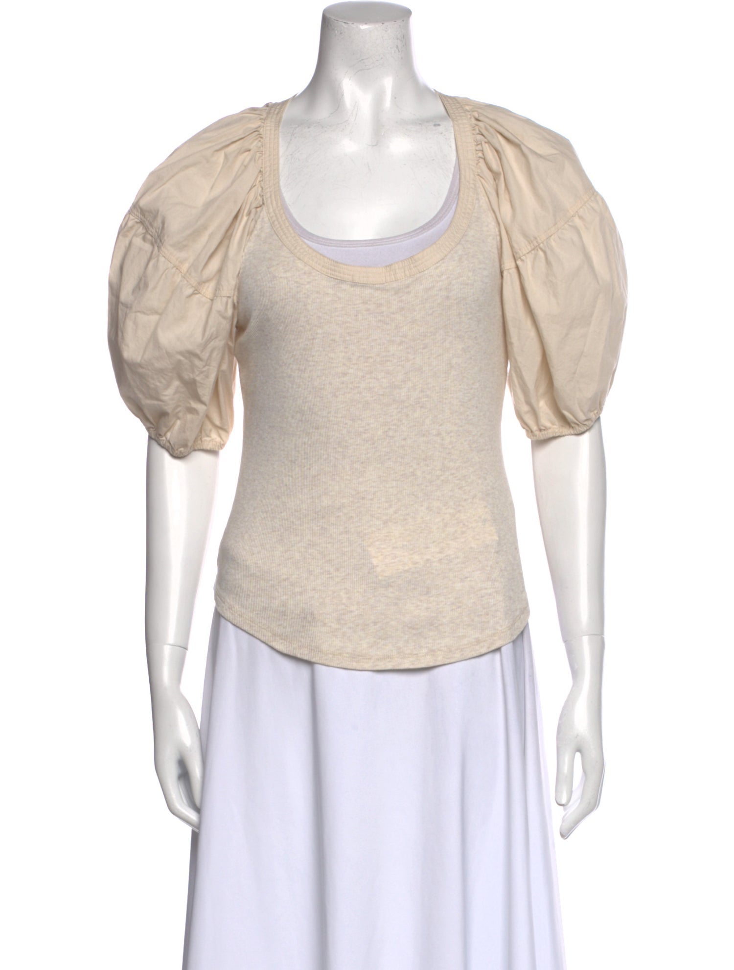 Ulla Johnson Scoop Neck Short Sleeve Top