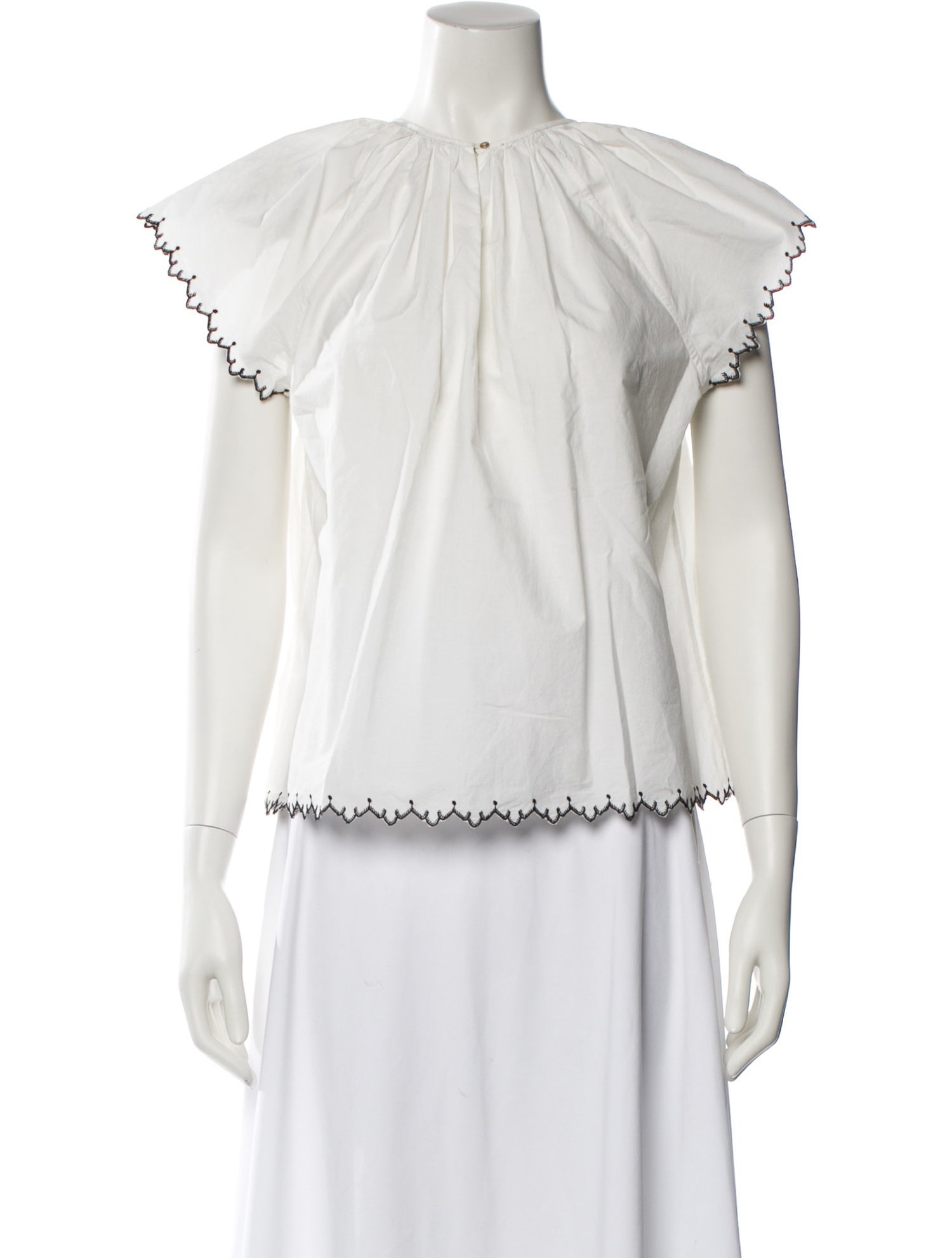 Ulla Johnson Off-The-Shoulder Short Sleeve Blouse