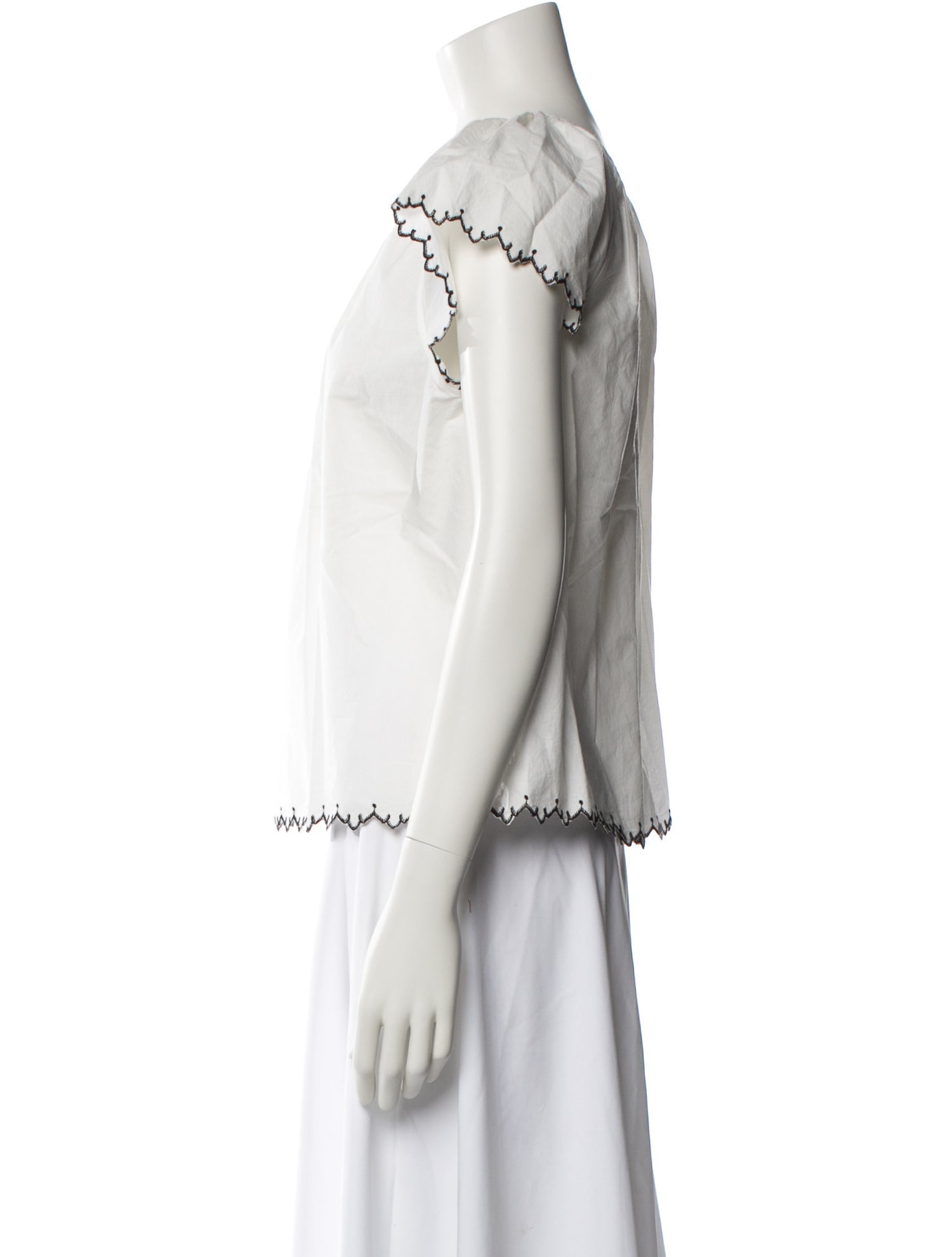 Ulla Johnson Off-The-Shoulder Short Sleeve Blouse