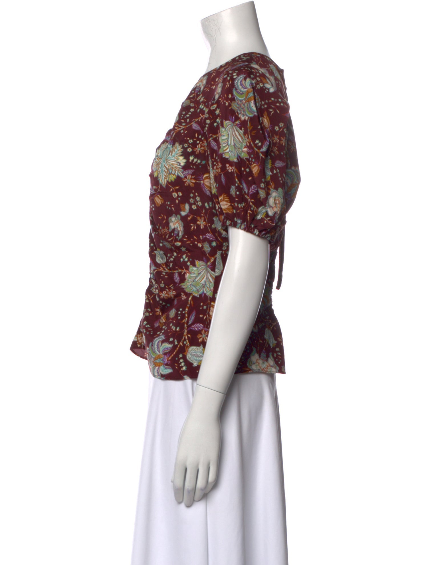 Ulla Johnson Silk Floral Print Blouse