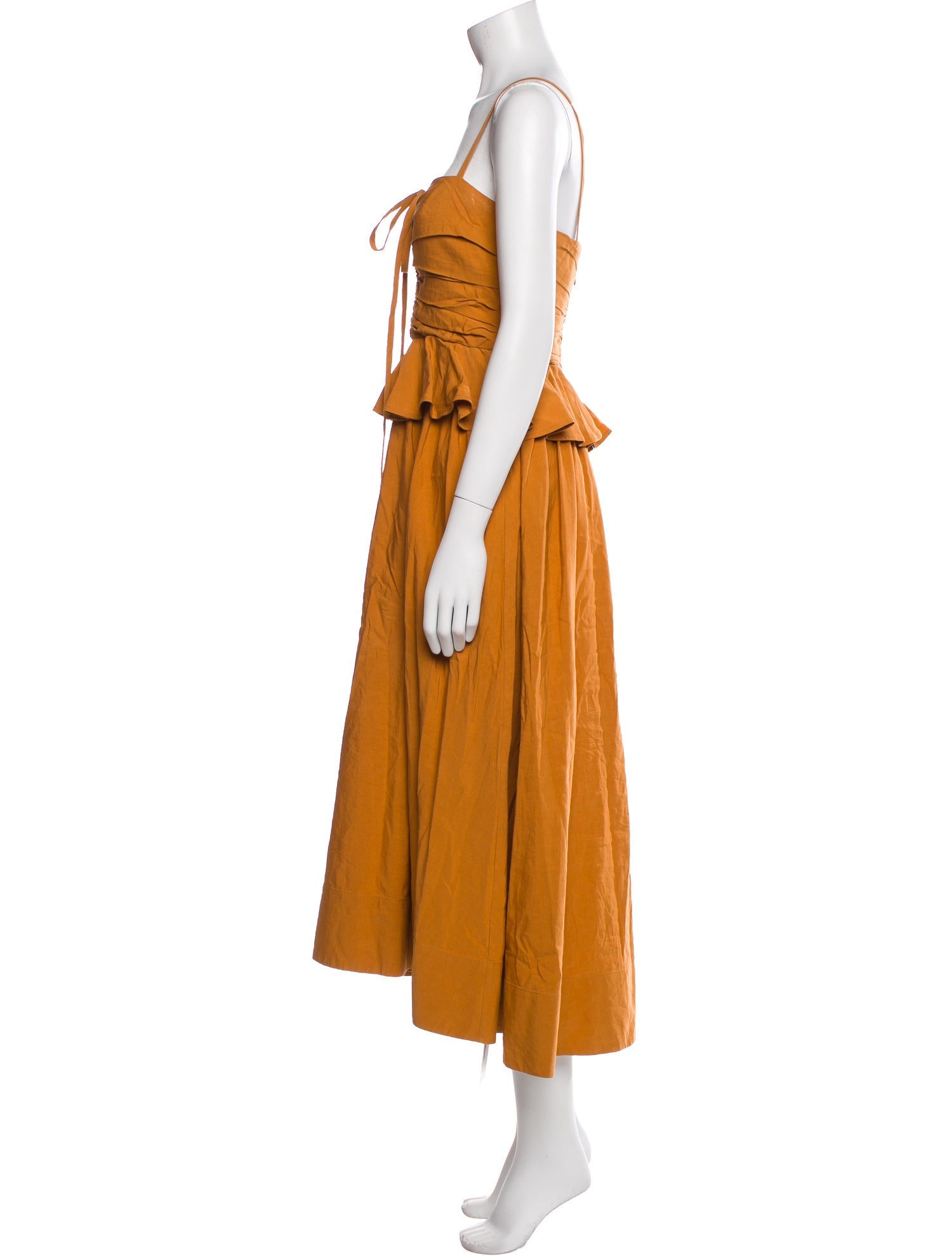 Ulla Johnson Square Neckline Midi Length Dress