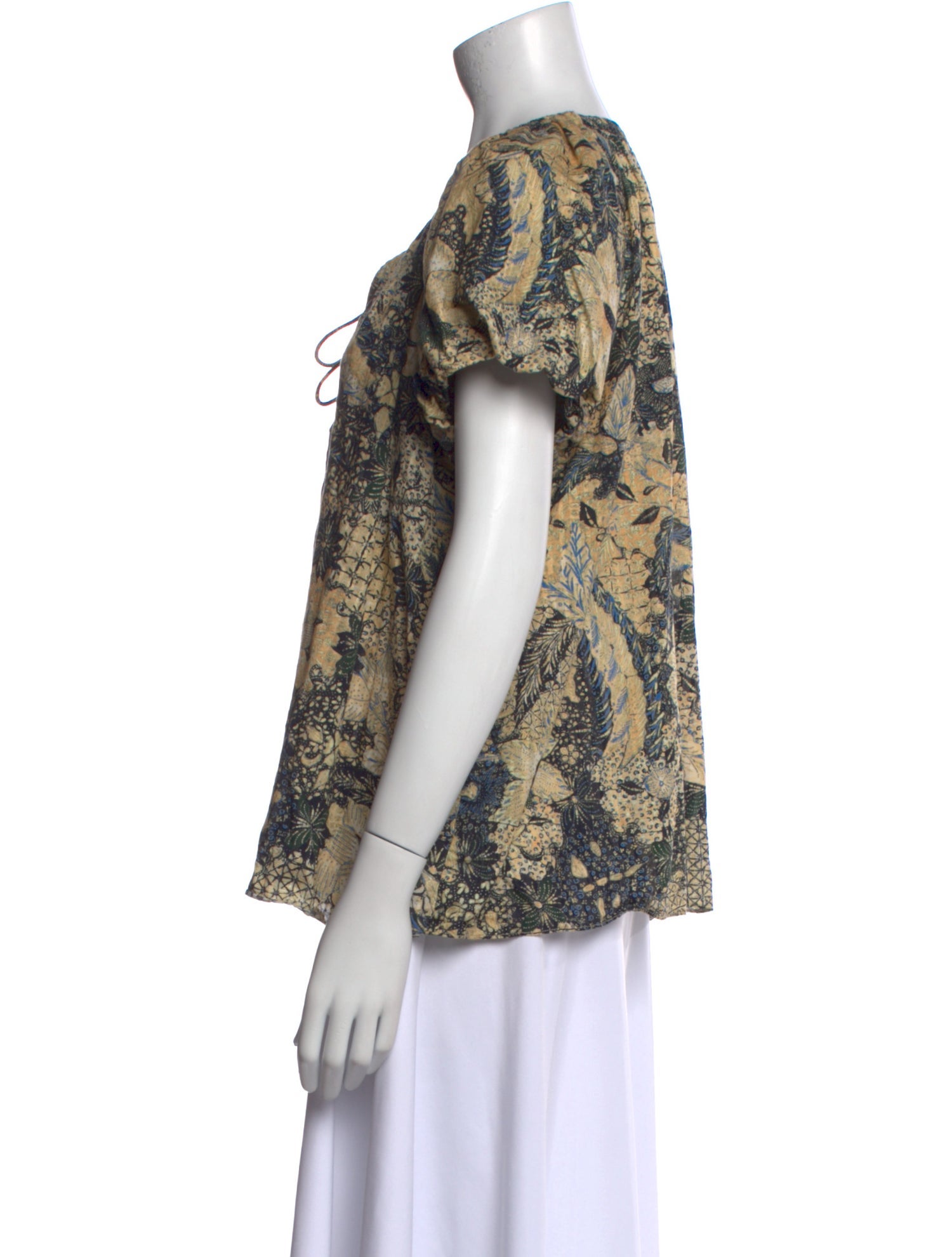 Ulla Johnson Printed V-Neck Blouse