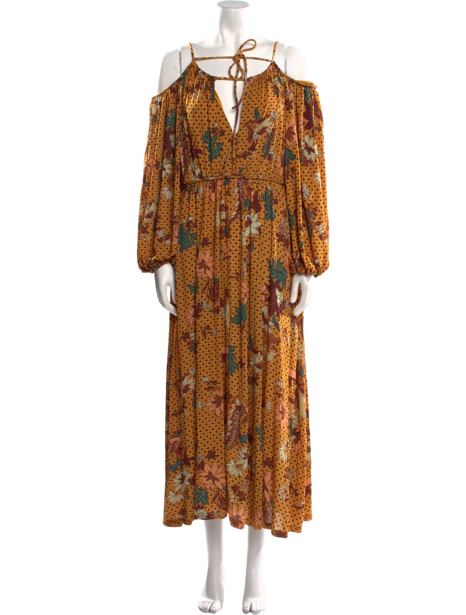 Ulla Johnson Floral Print Midi Length Dress