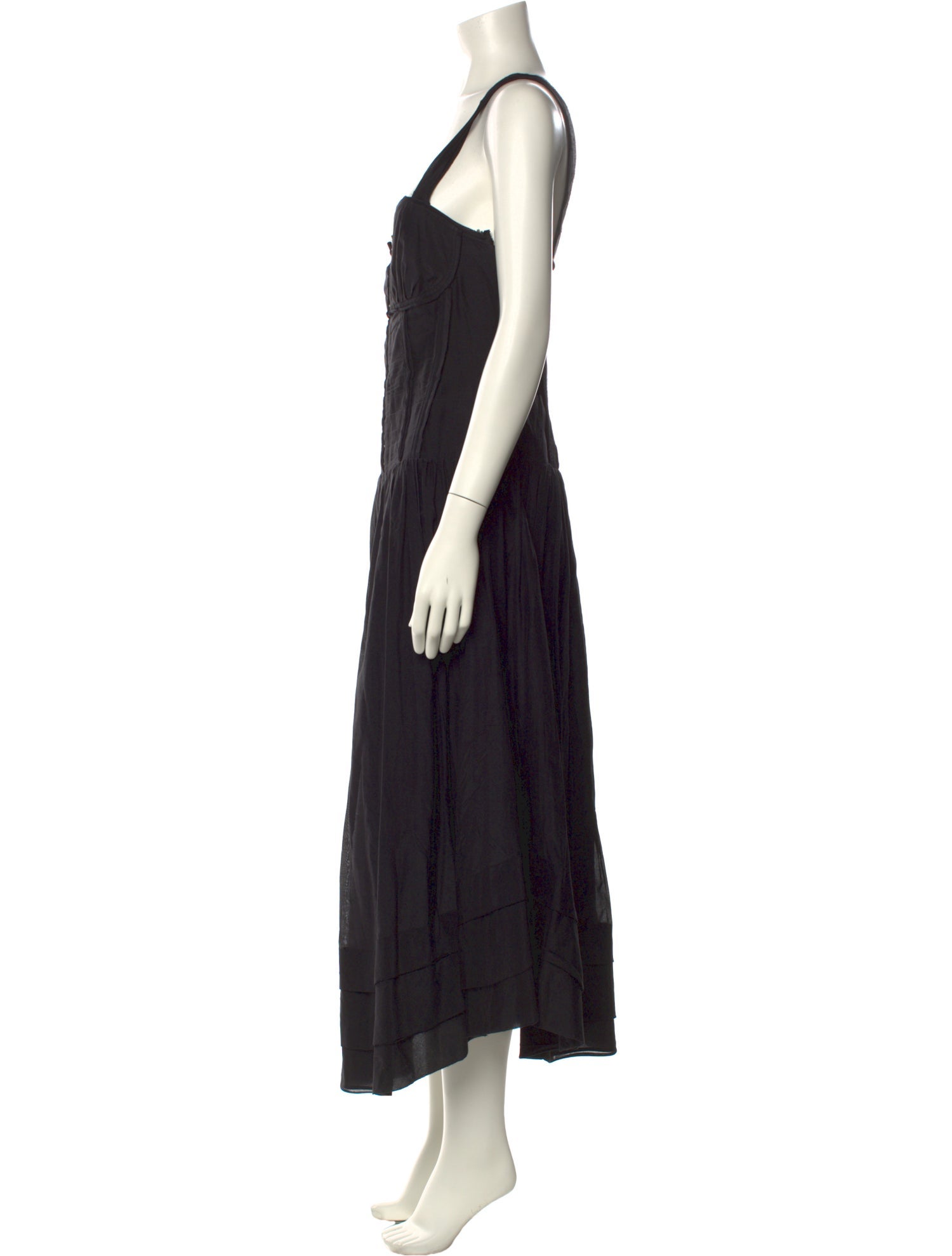 Ulla Johnson Square Neckline Midi Length Dress