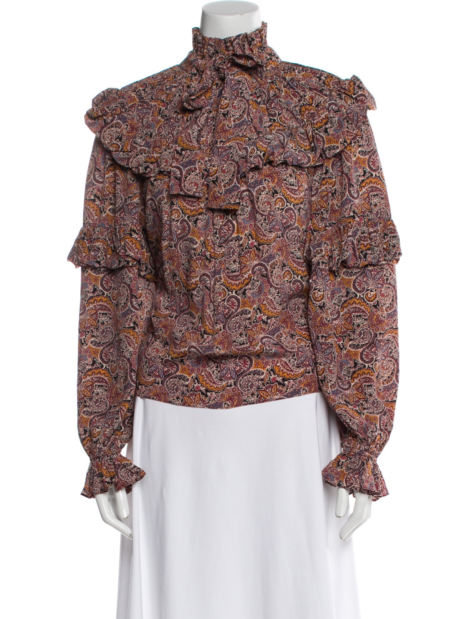 Ulla Johnson Silk Floral Print Blouse