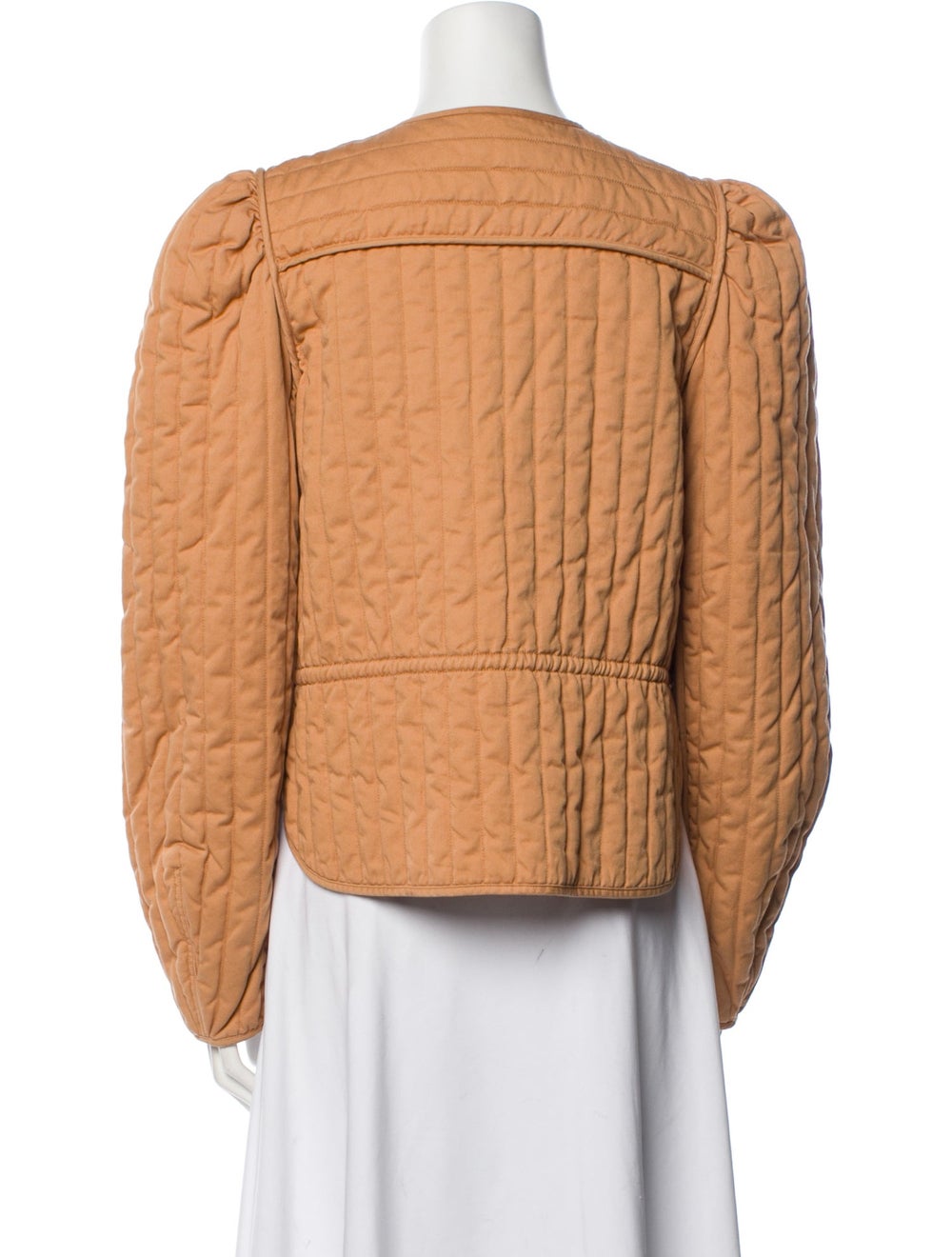 Ulla Johnson Utility Jacket Brown Collarless Slit… - image 3