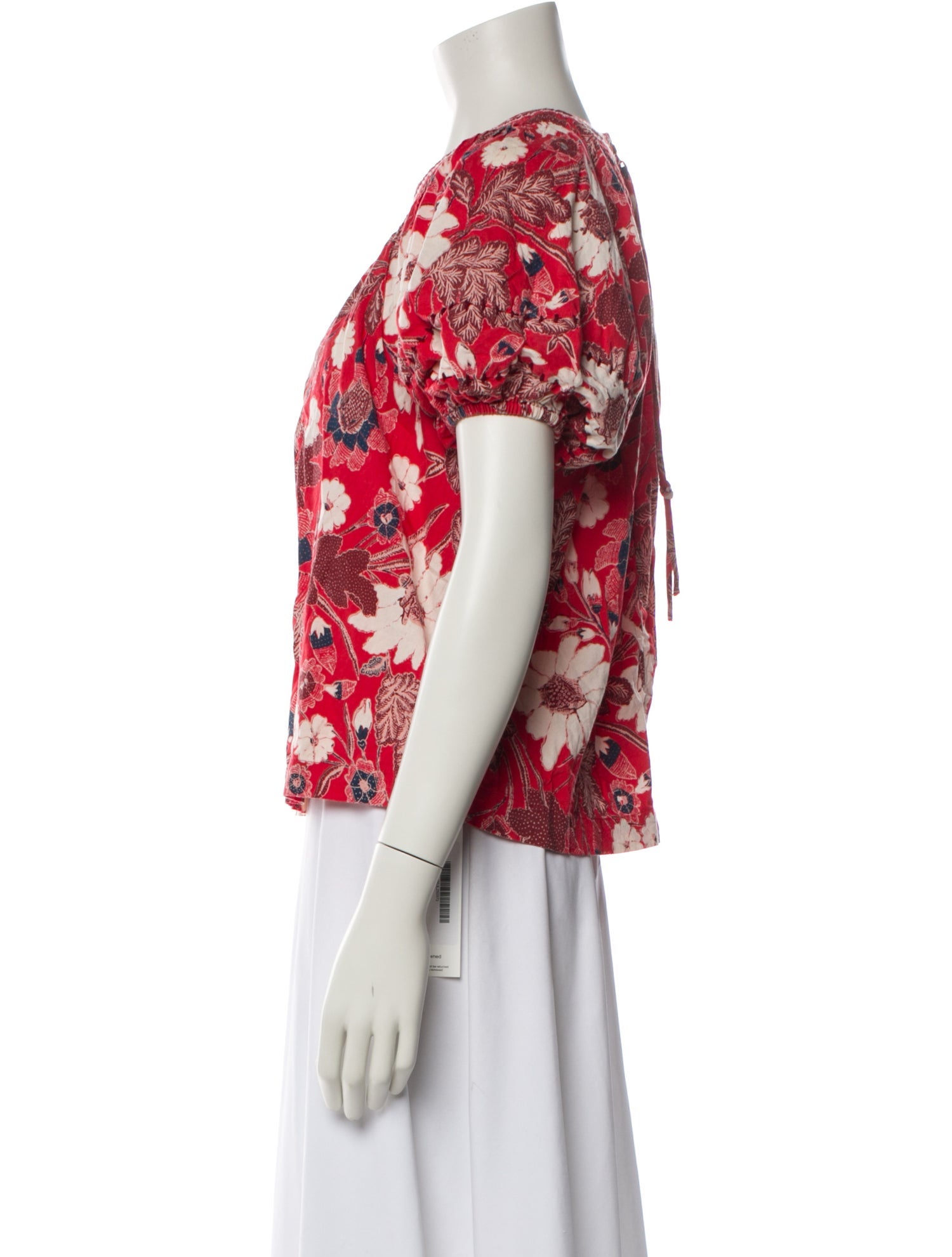 Ulla Johnson Floral Print Crew Neck Blouse