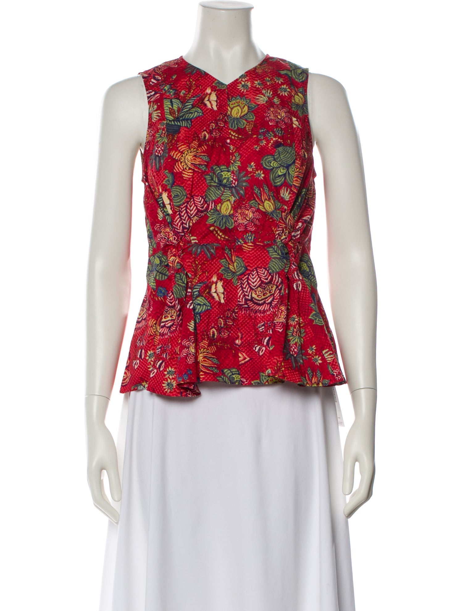 Ulla Johnson Floral Print V-Neck Blouse