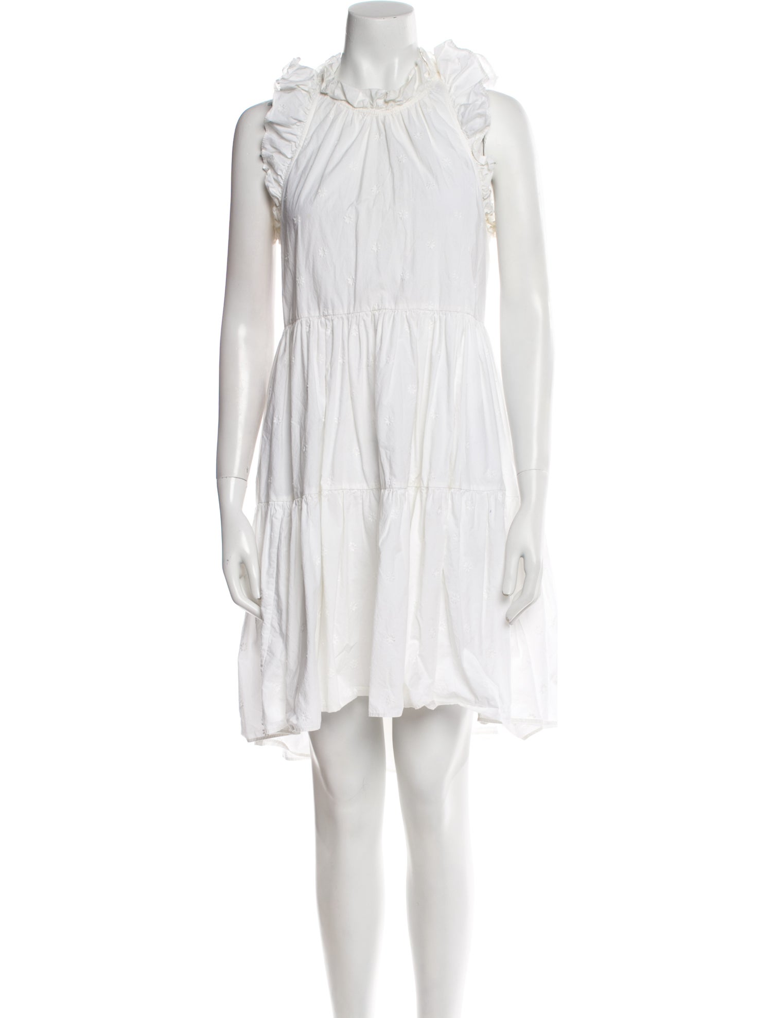Ulla Johnson Mock Neck Knee-Length Dress