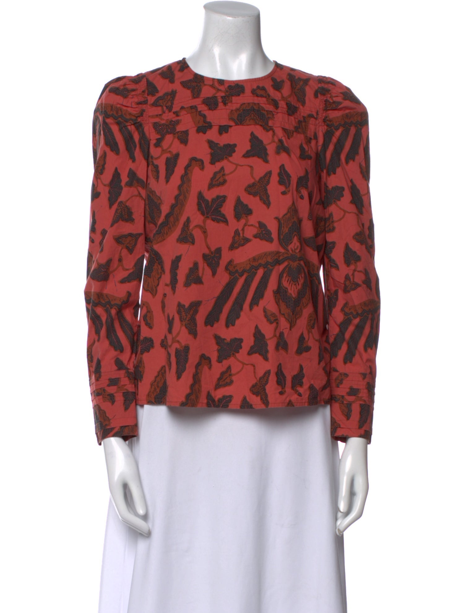 Ulla Johnson Printed Crew Neck Blouse