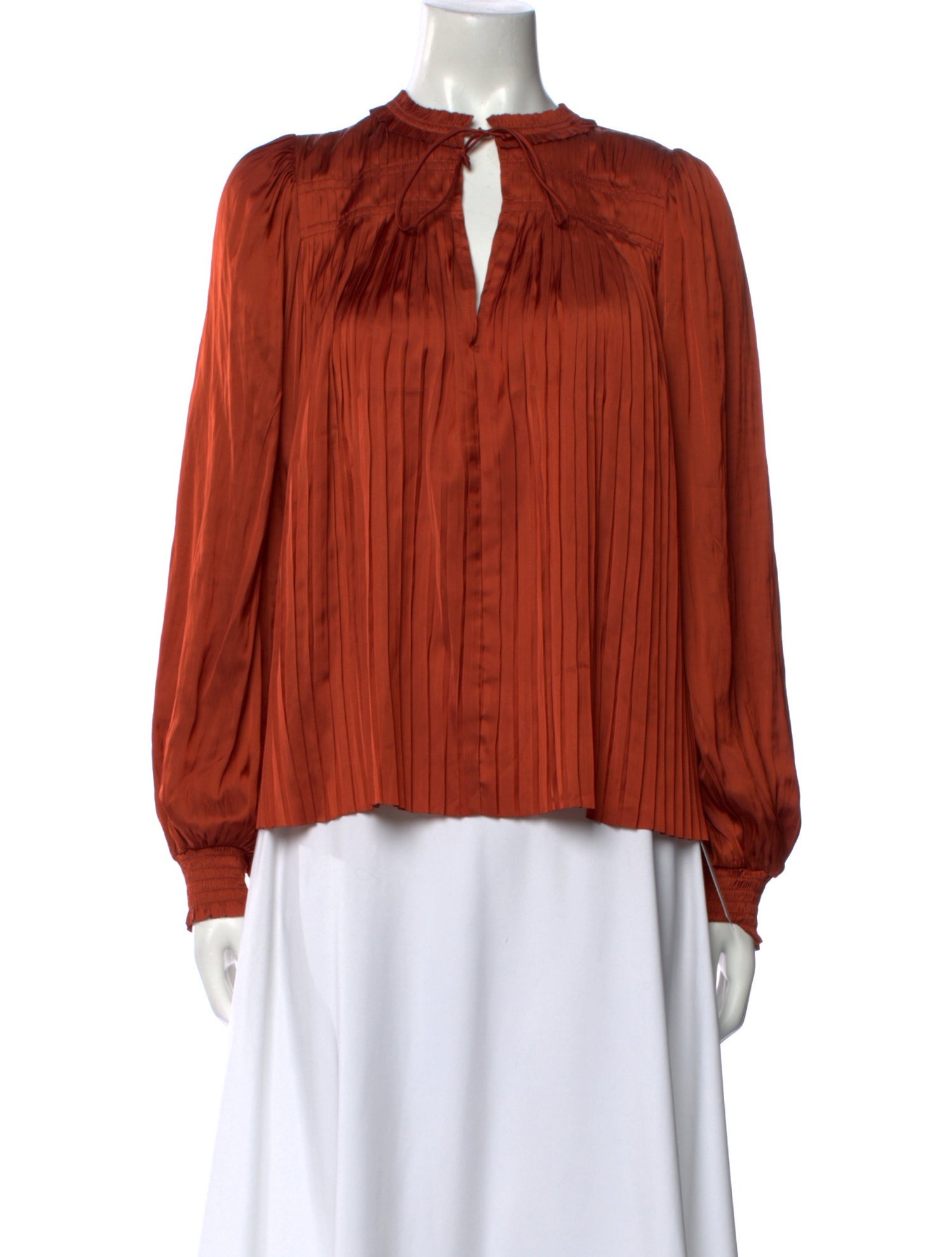 Ulla Johnson Mock Neck Long Sleeve Blouse