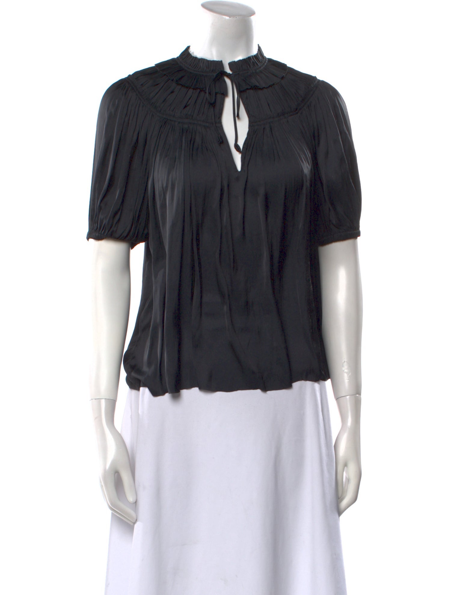 Ulla Johnson V-Neck Short Sleeve Blouse