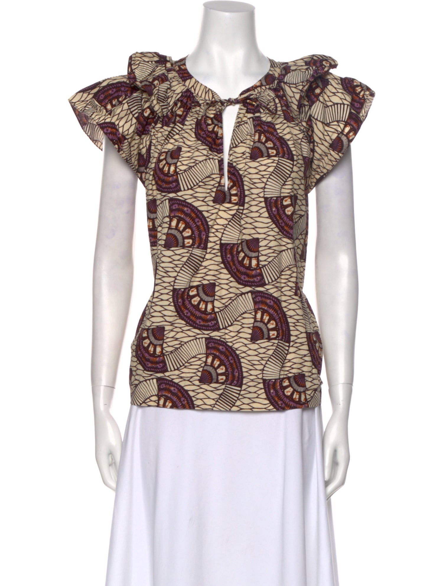 Ulla Johnson Printed V-Neck Blouse