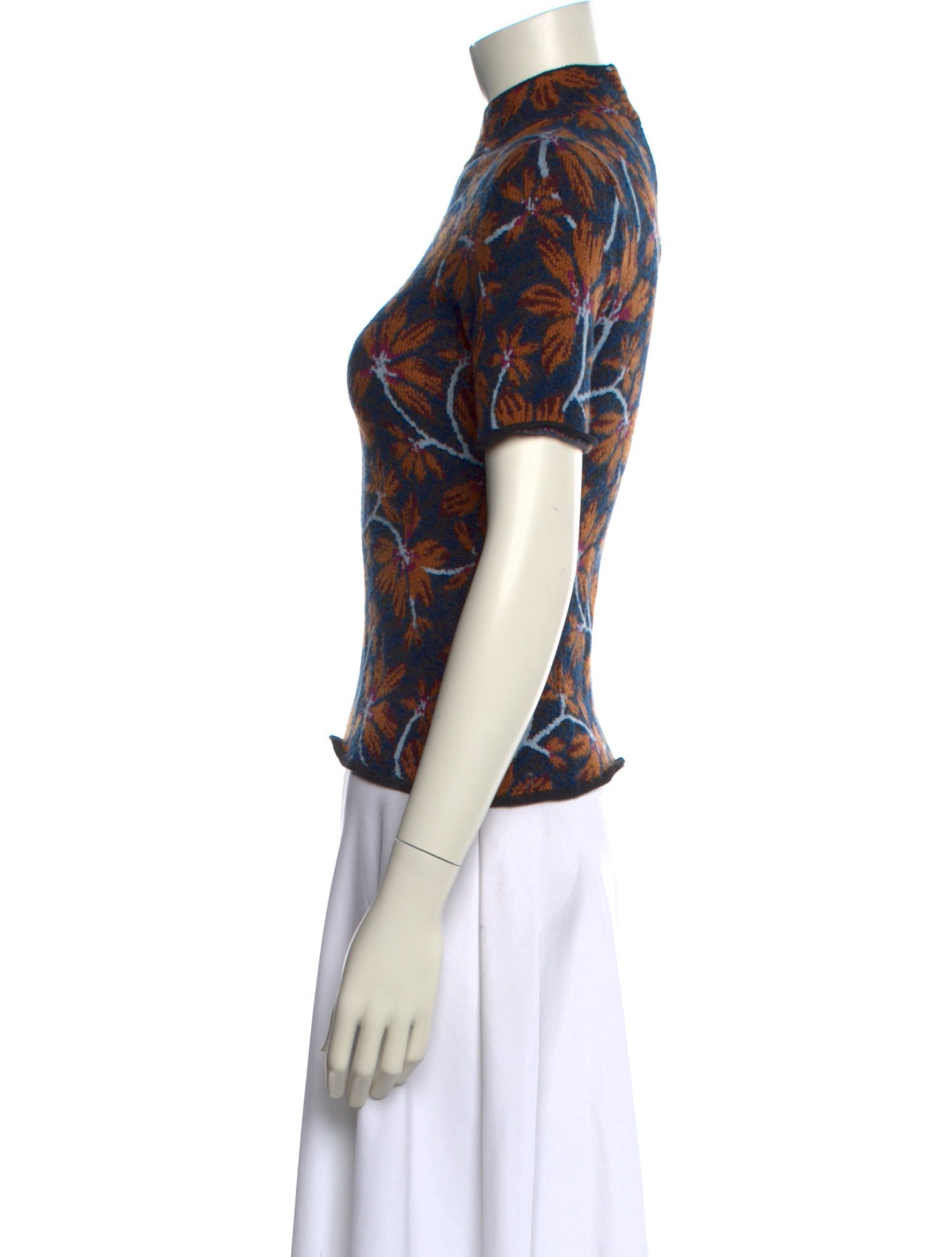 Ulla Johnson Floral Print Mock Neck Sweater