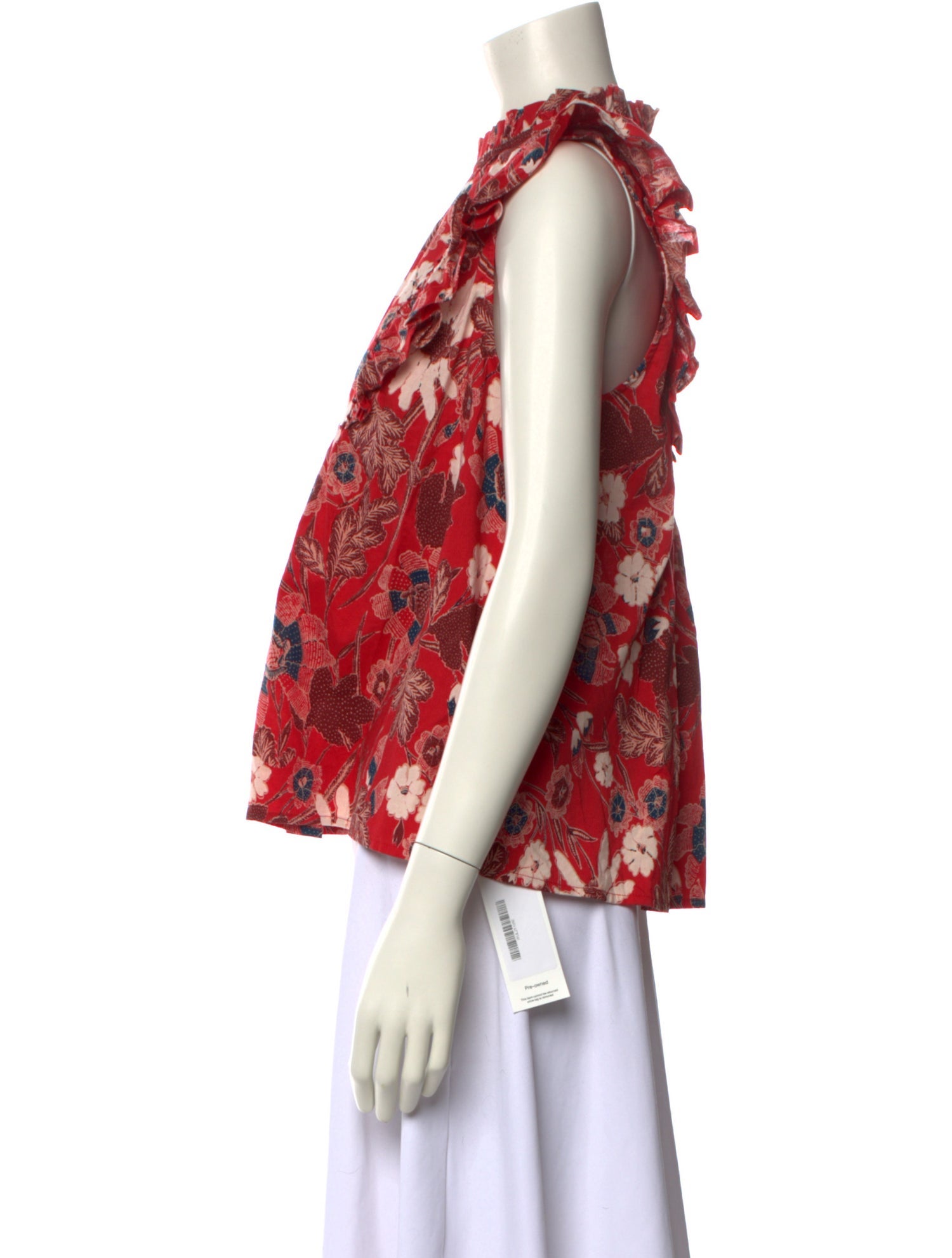 Ulla Johnson Floral Print Mock Neck Blouse