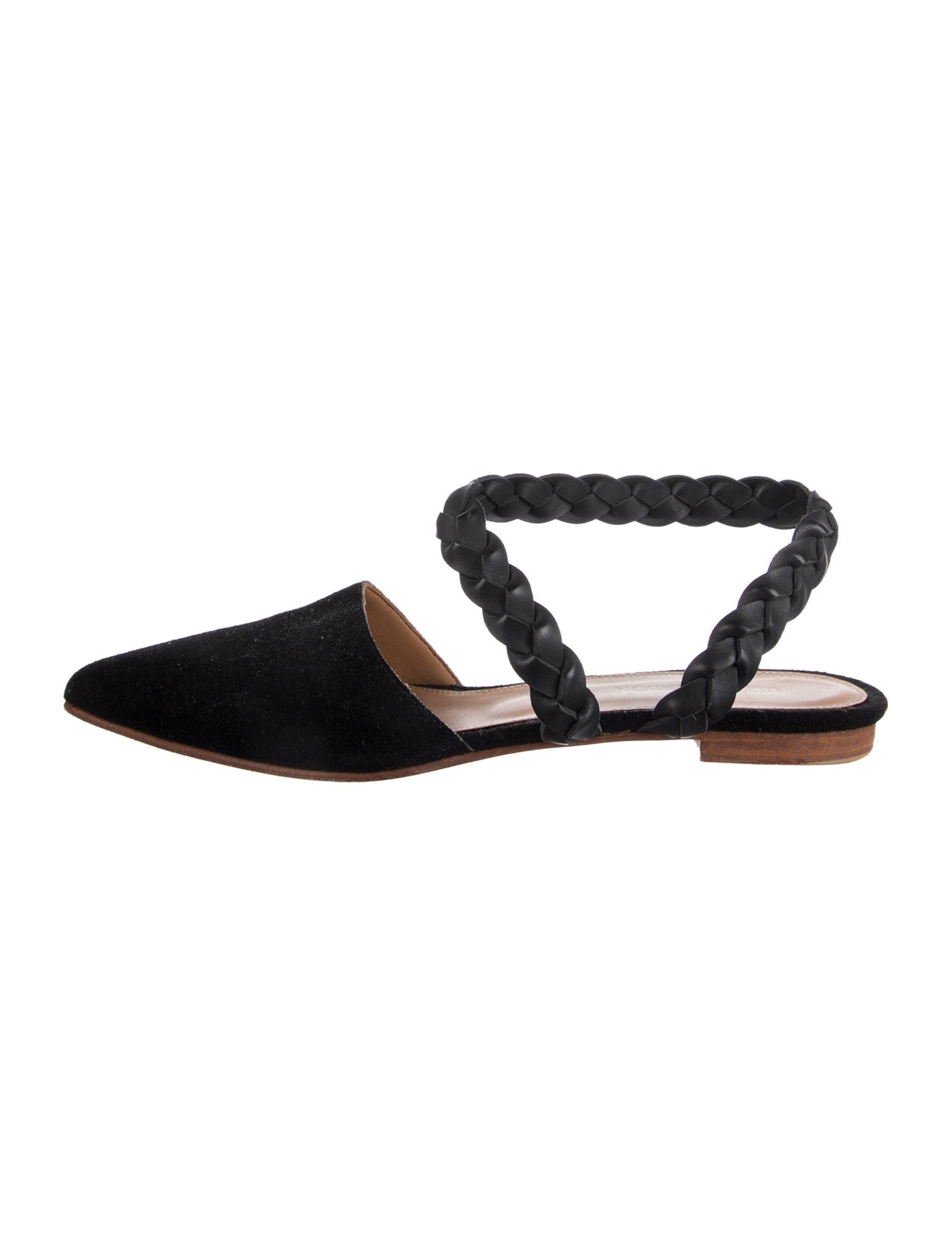Ulla Johnson Suede Braided Accents Slingback Flats