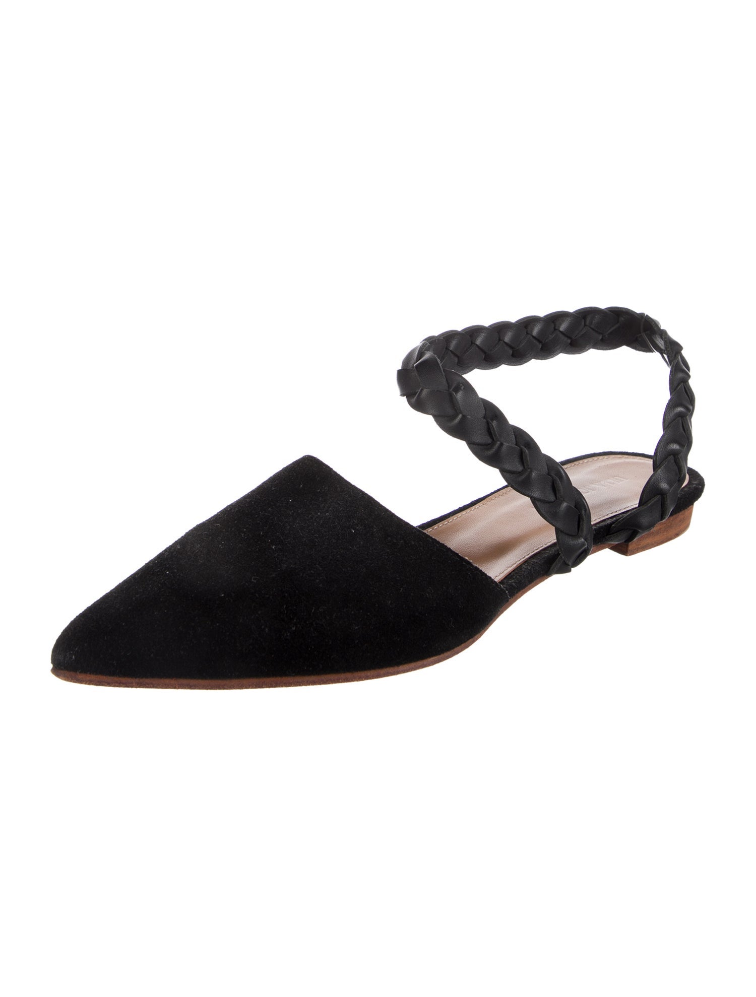 Ulla Johnson Suede Braided Accents Slingback Flats