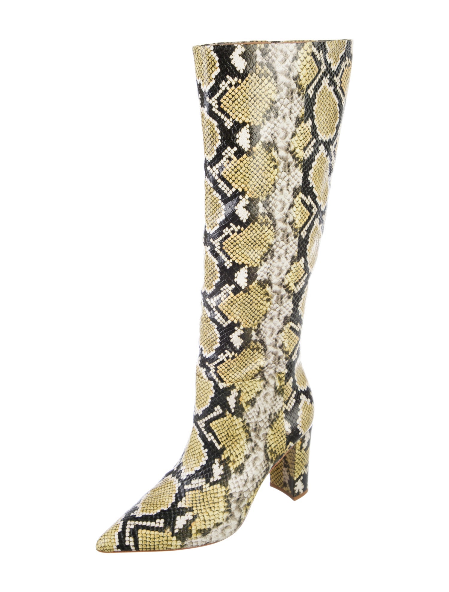 Ulla Johnson Embossed Leather Animal Print Boots