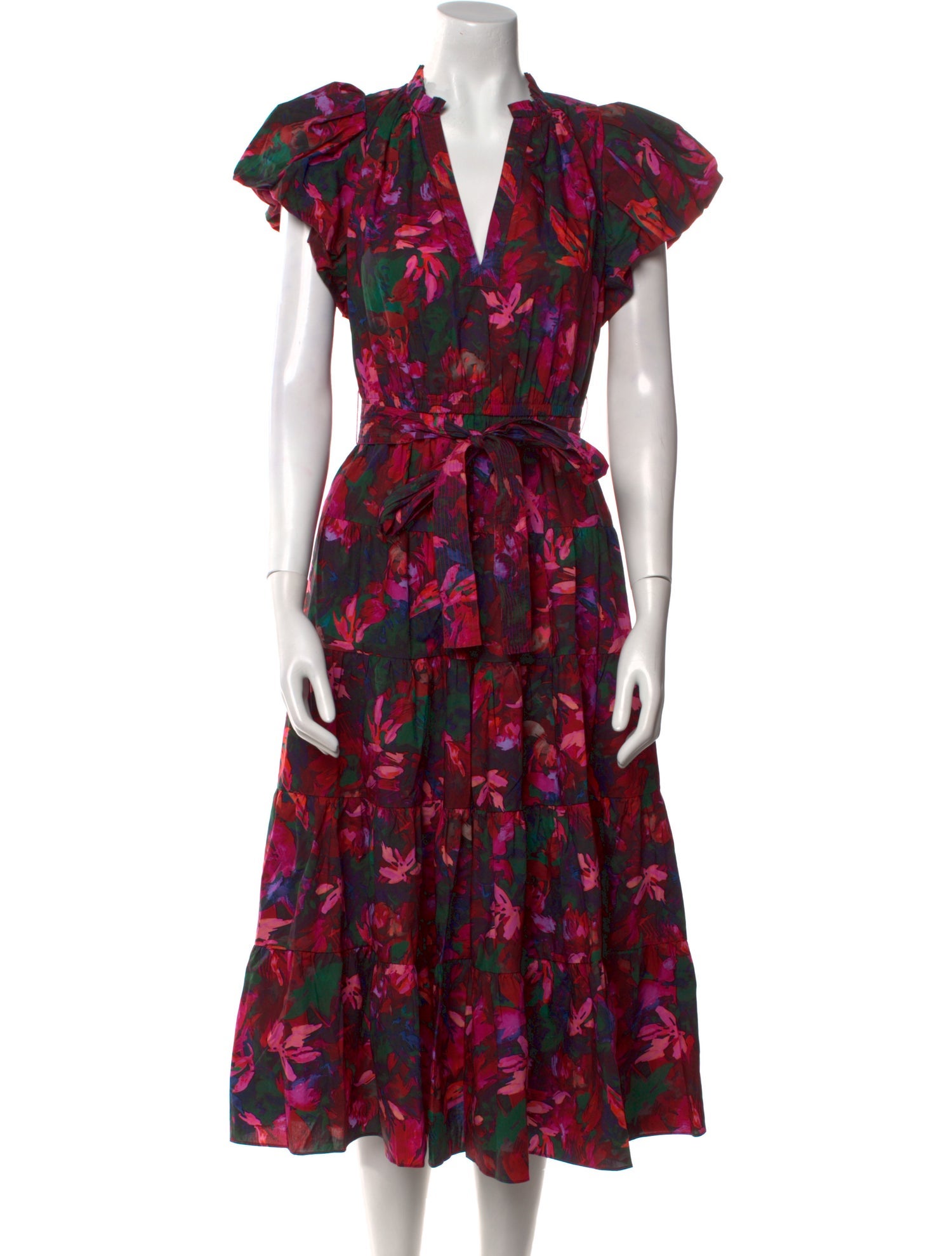 Ulla Johnson Floral Print Midi Length Dress w/ Tags