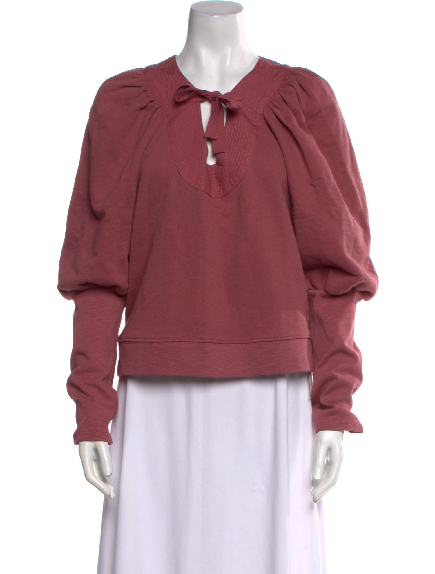 Ulla Johnson Tie Neck Long Sleeve Sweatshirt w/ Tags