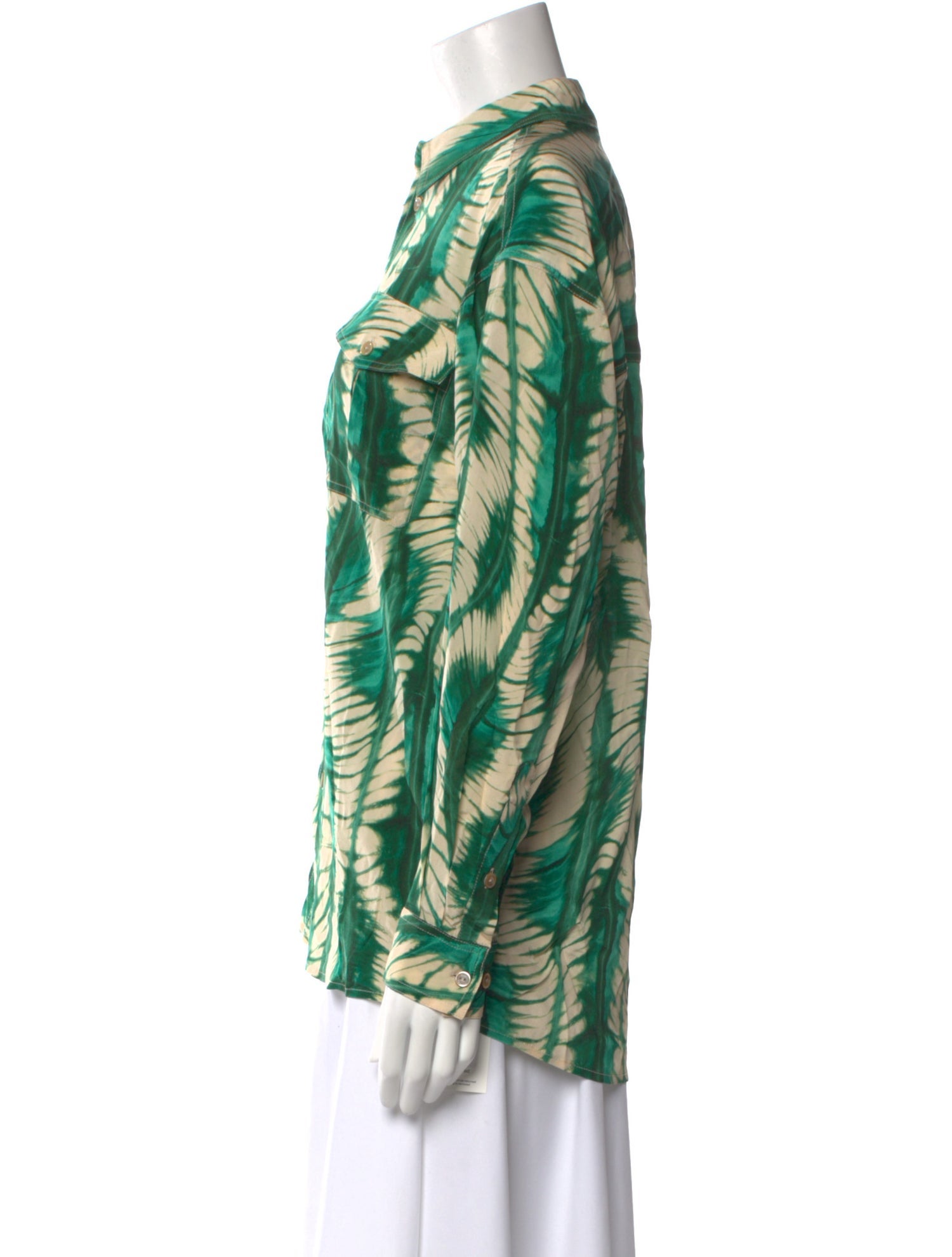 Ulla Johnson Silk Printed Button-Up Top