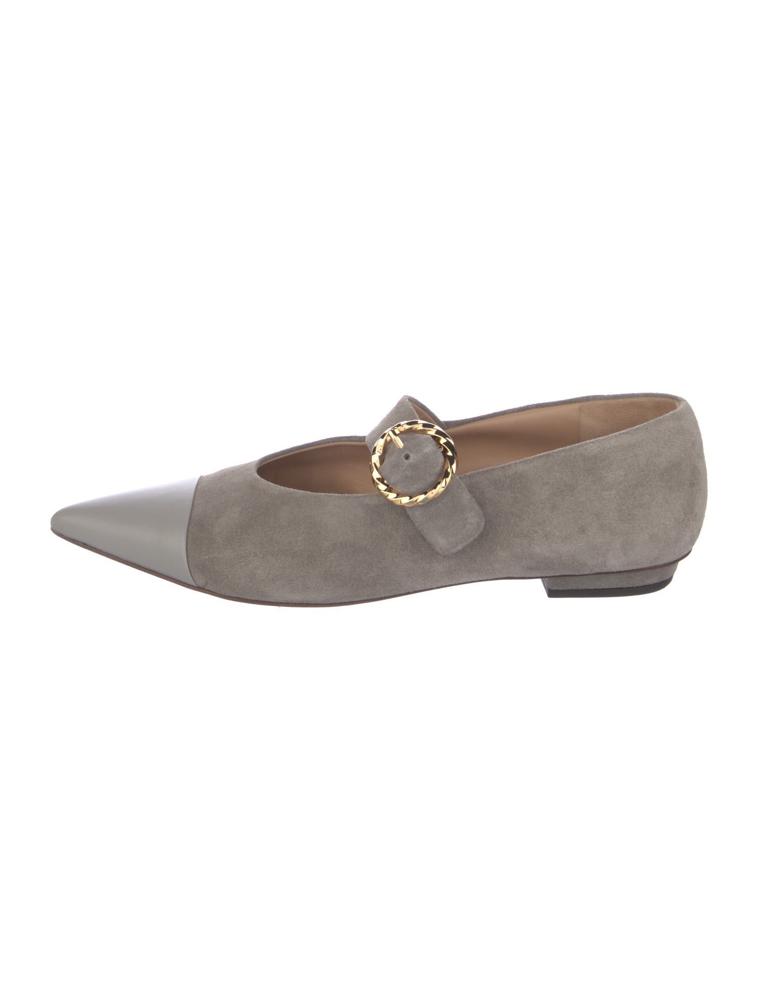Ulla Johnson Suede Colorblock Pattern Mary Jane Flats