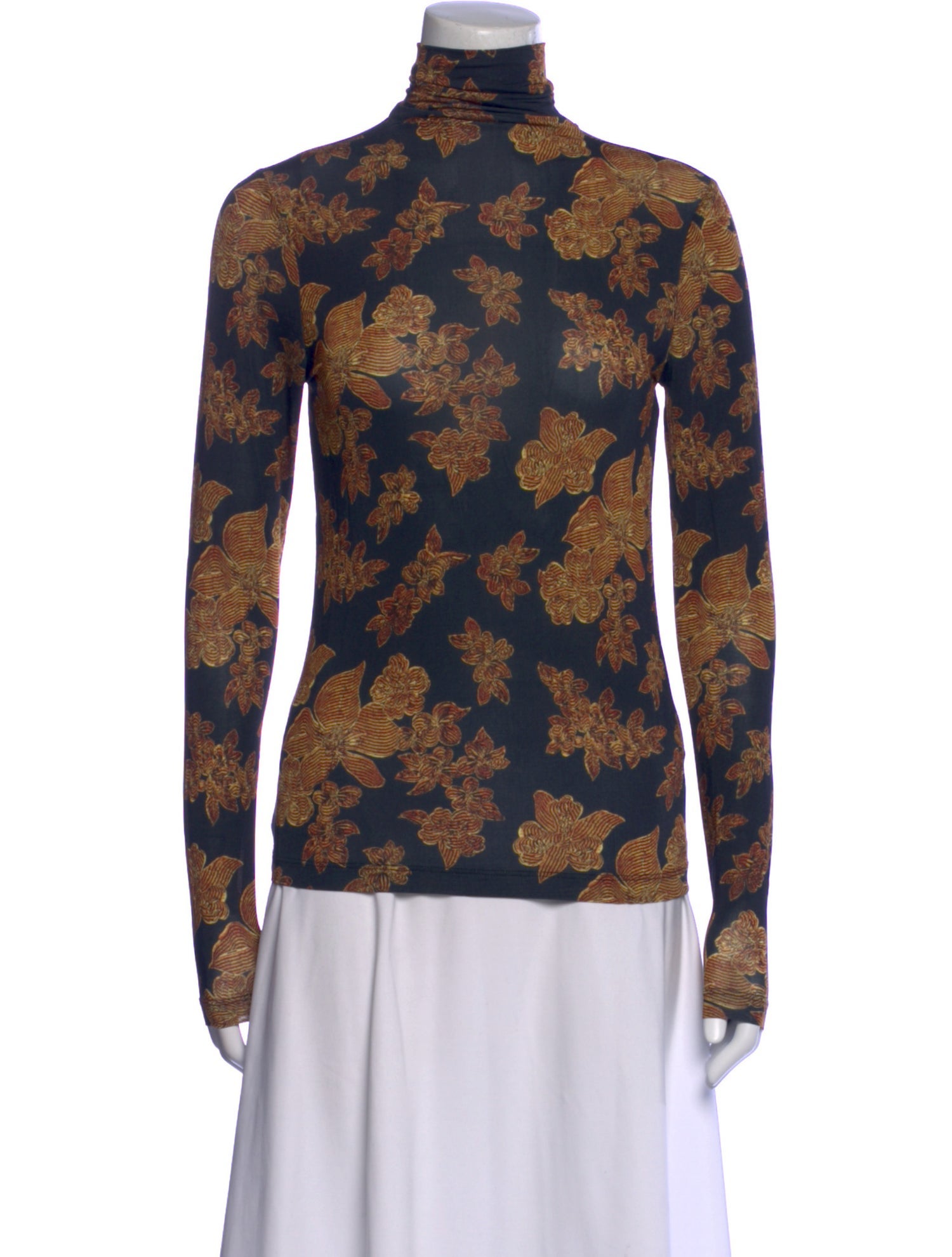 Ulla Johnson Floral Print Turtleneck Top w/ Tags