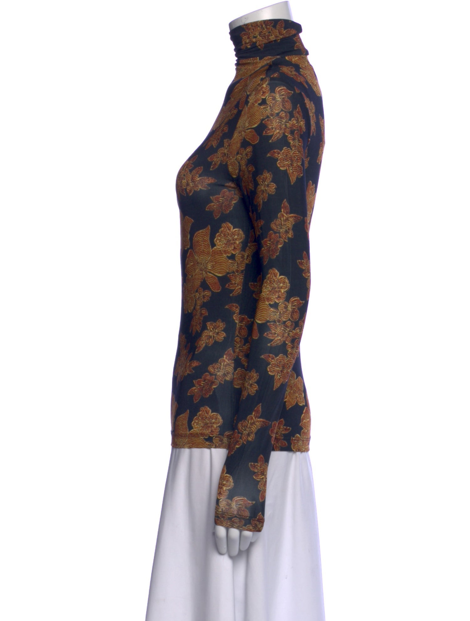 Ulla Johnson Floral Print Turtleneck Top w/ Tags
