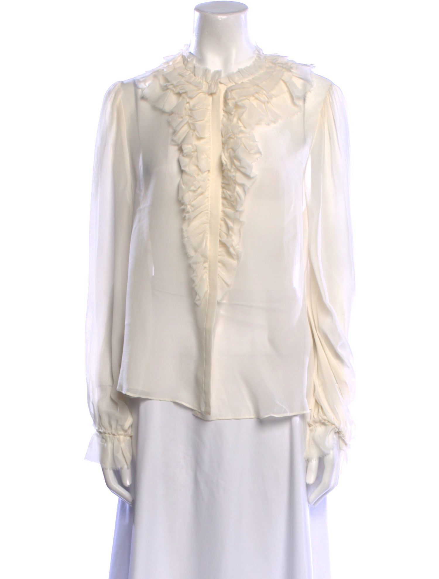 Ulla Johnson Silk Mock Neck Blouse