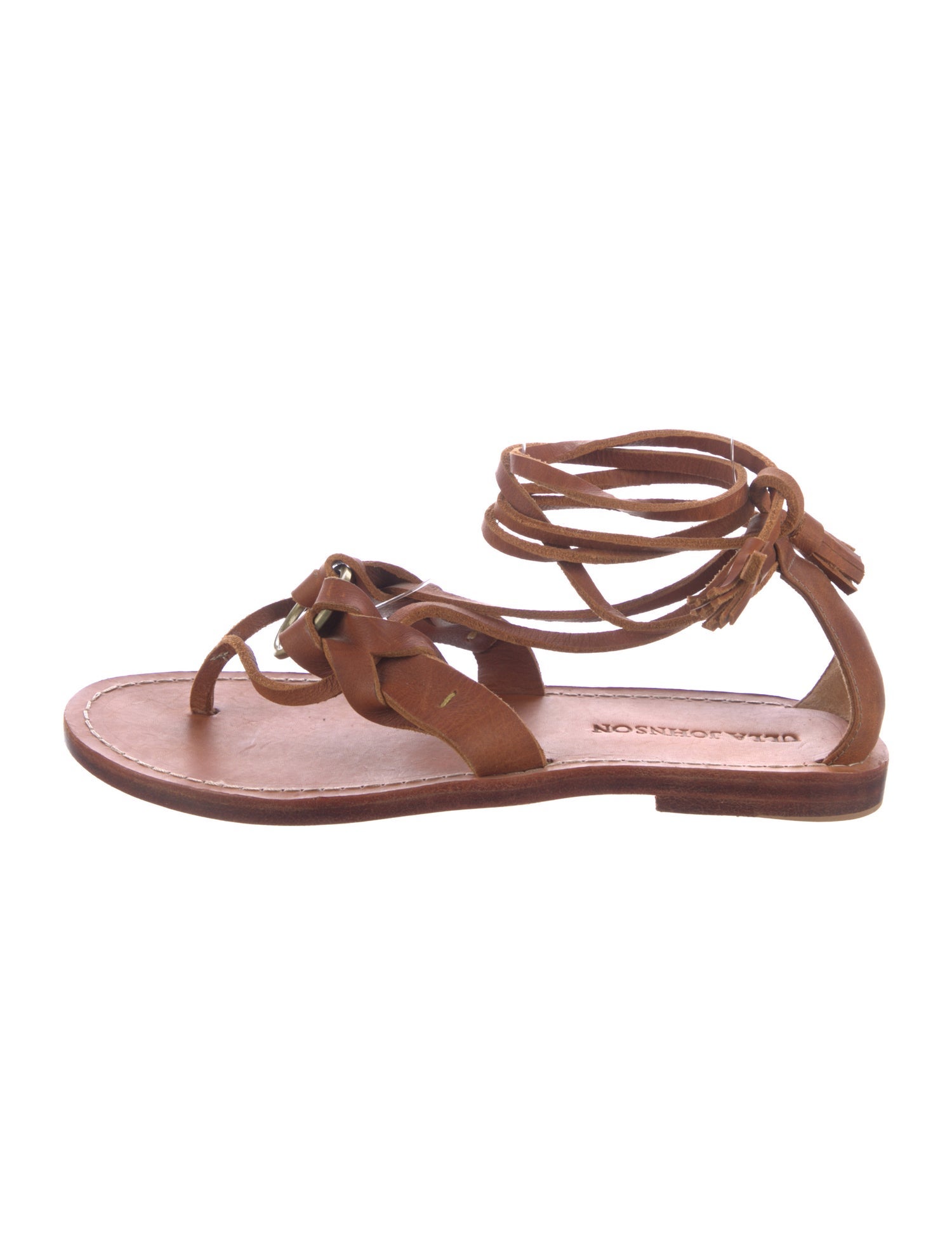 Ulla Johnson Leather Tassel Accents Gladiator Sandals