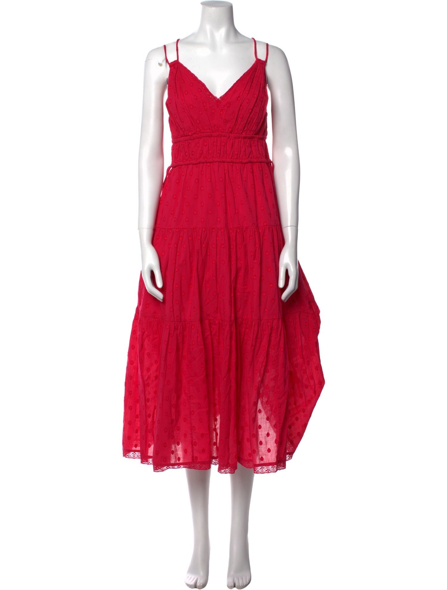 Ulla Johnson V-Neck Midi Length Dress