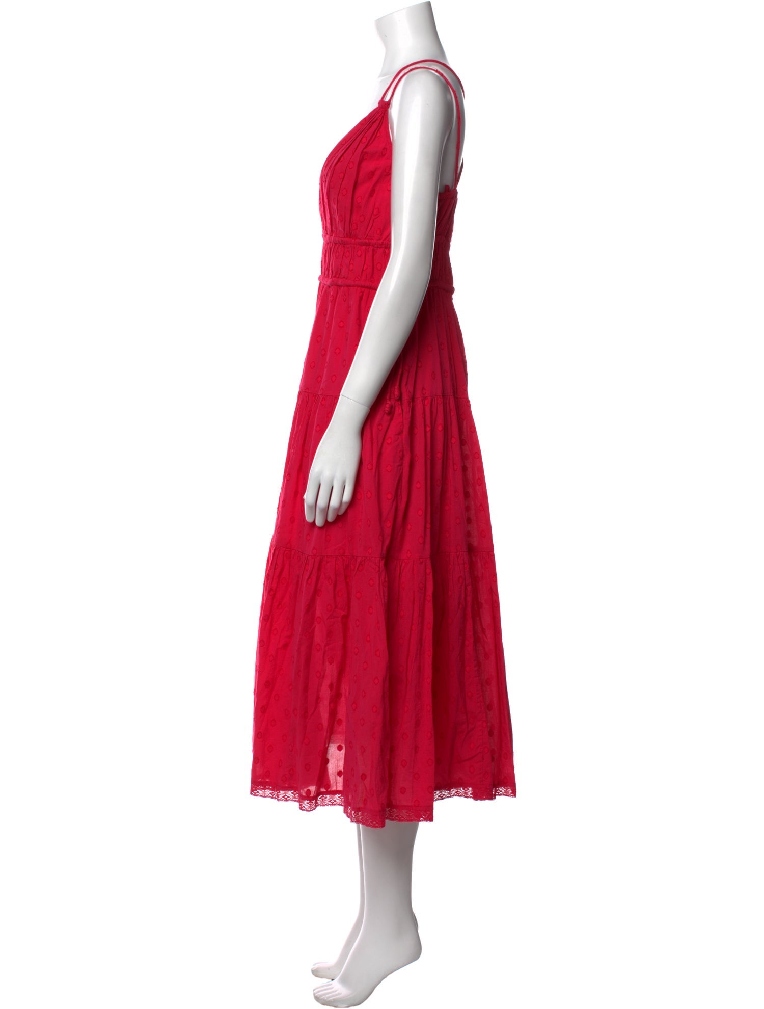 Ulla Johnson V-Neck Midi Length Dress