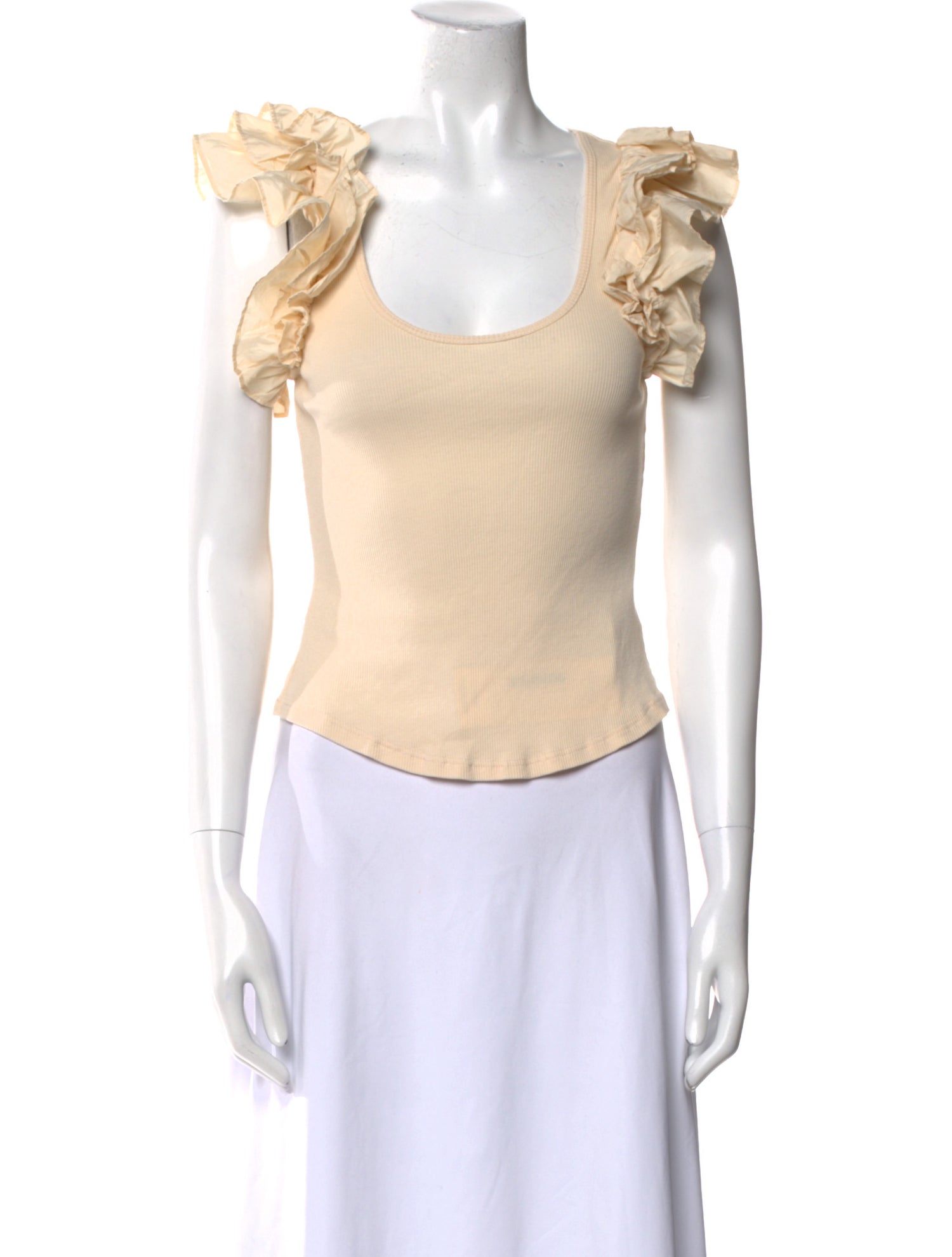 Ulla Johnson Scoop Neck Short Sleeve Blouse