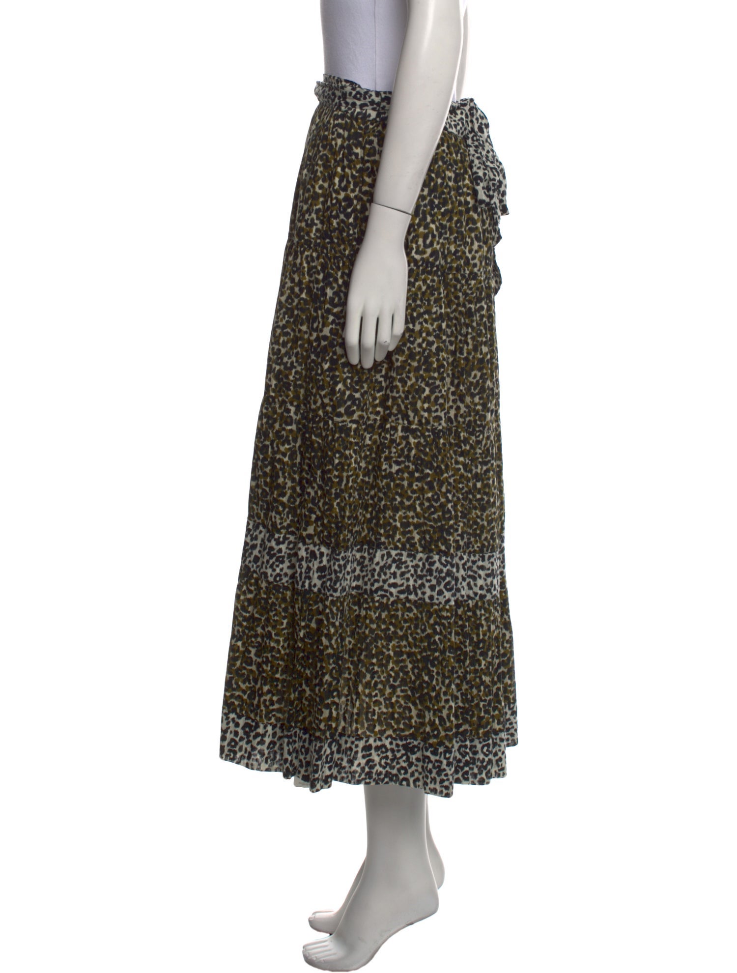 Ulla Johnson Animal Print Midi Length Skirt