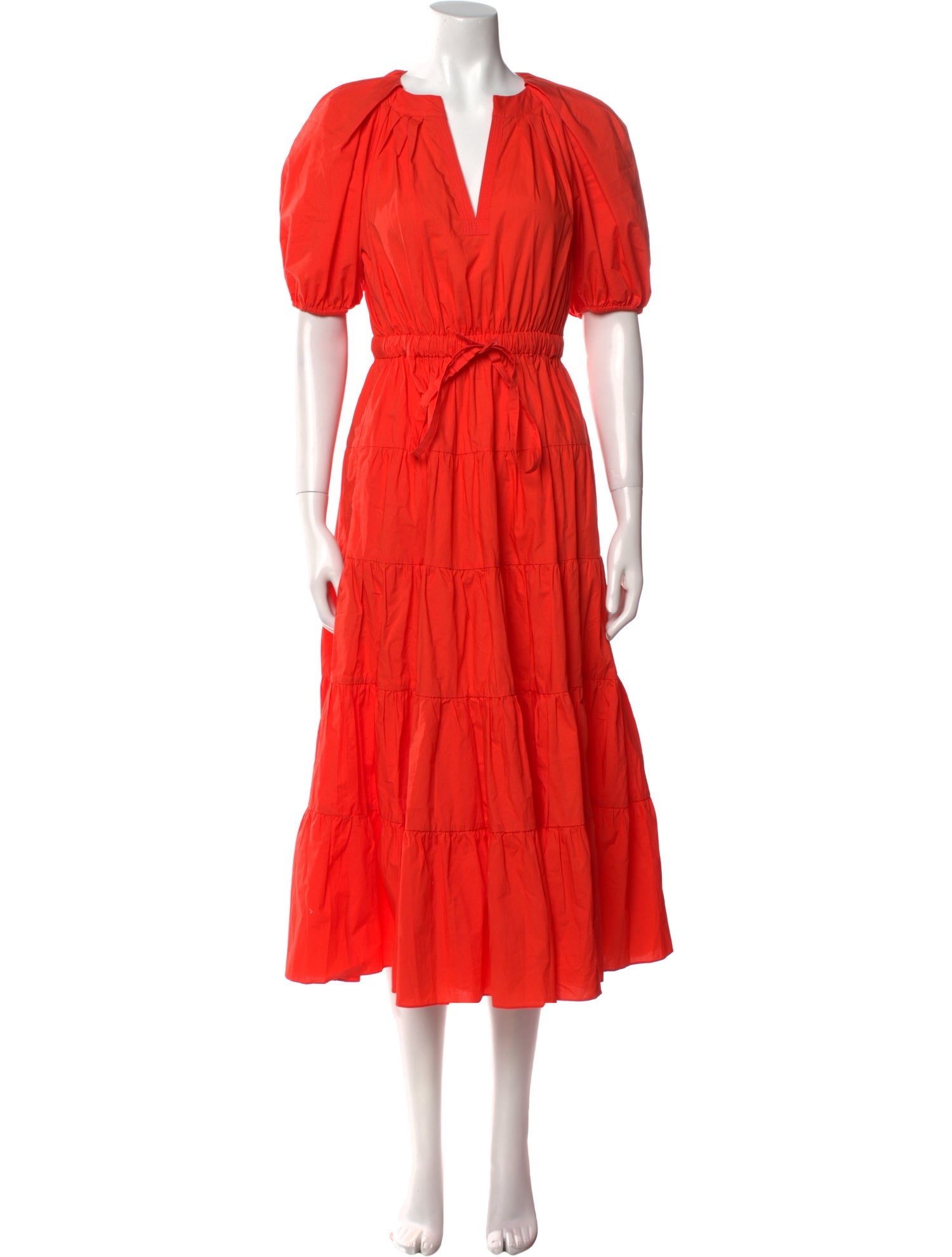 Ulla Johnson V-Neck Midi Length Dress