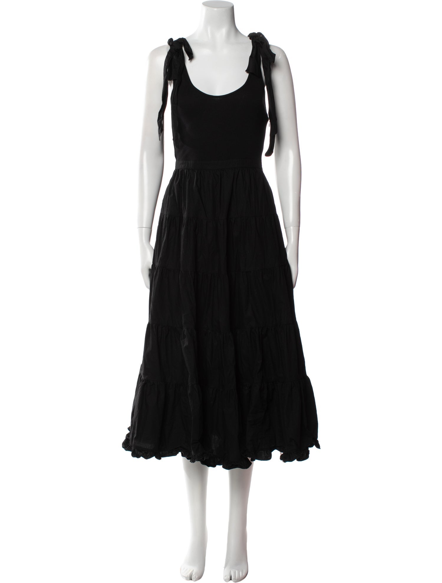 Ulla Johnson Scoop Neck Midi Length Dress