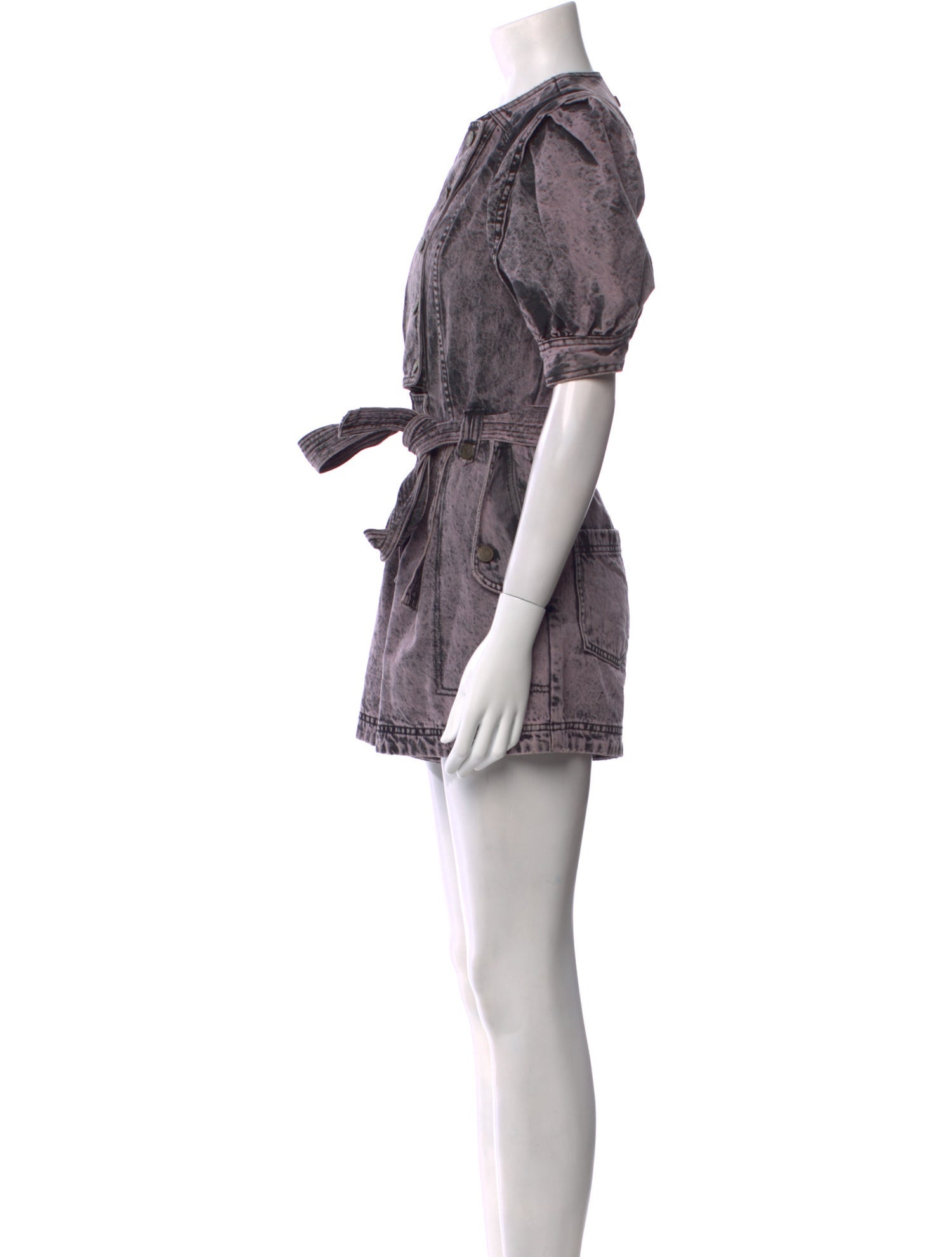 Ulla Johnson Tie-Dye Print Crew Neck Romper