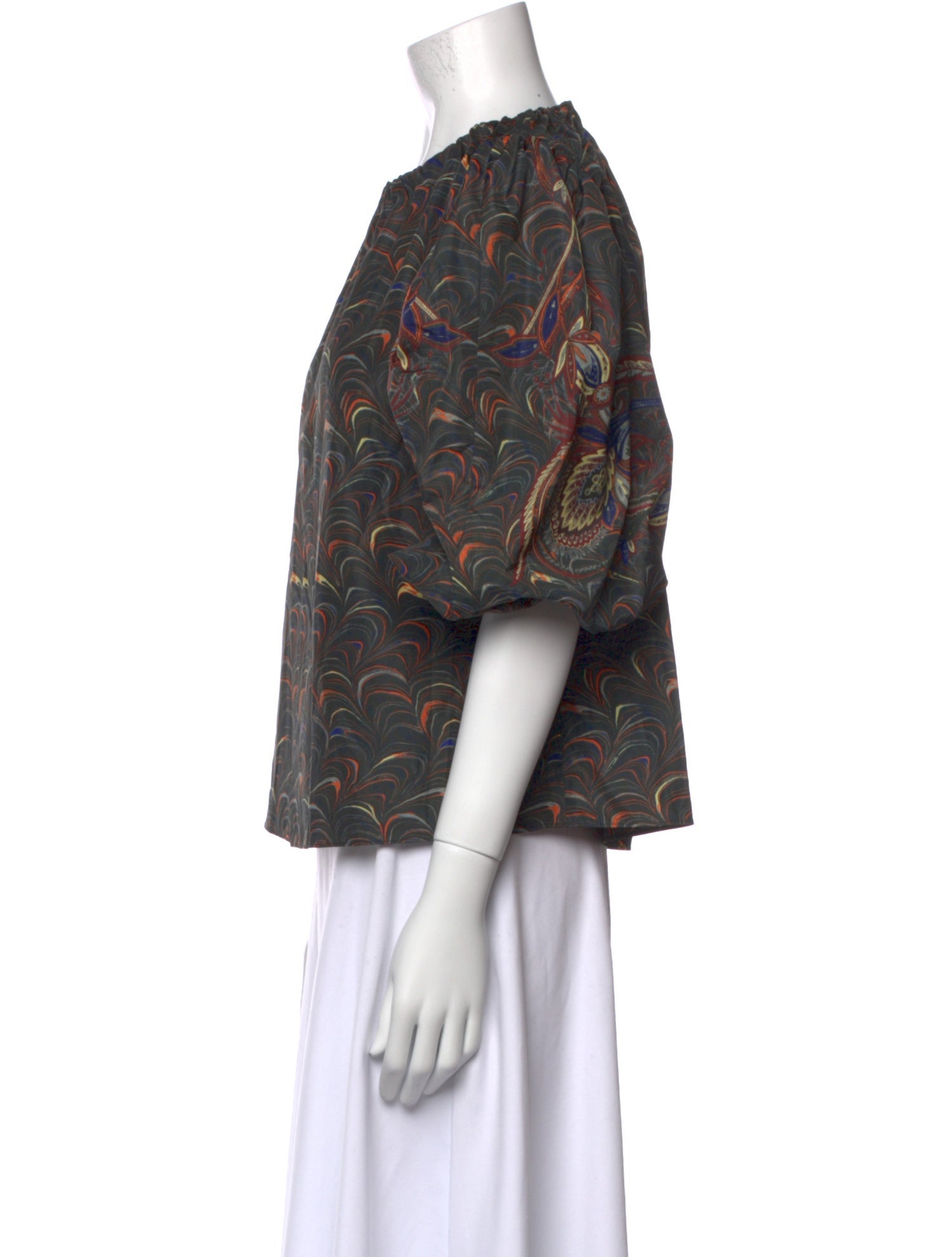 Ulla Johnson Printed Crew Neck Blouse