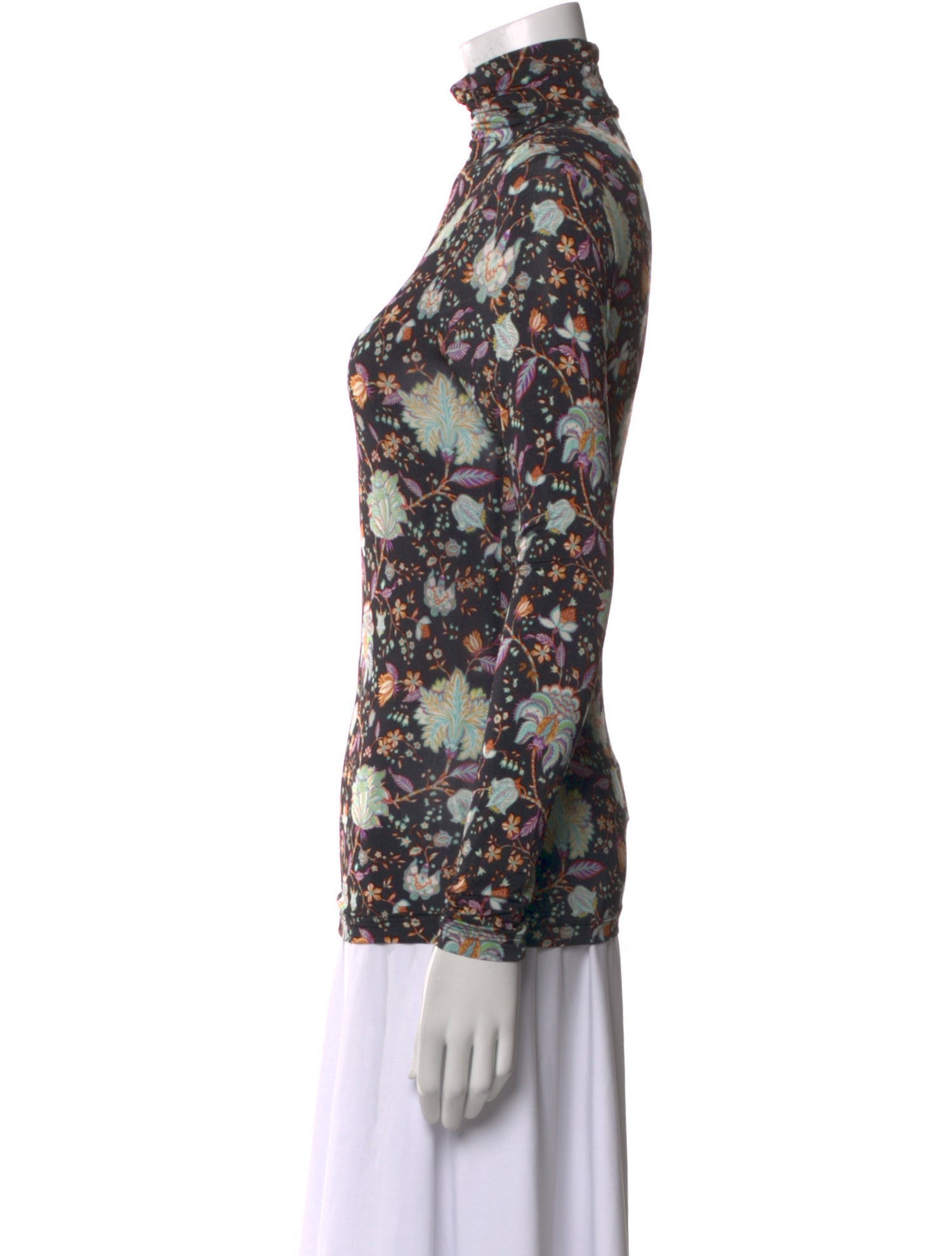 Ulla Johnson Floral Print Mock Neck Top