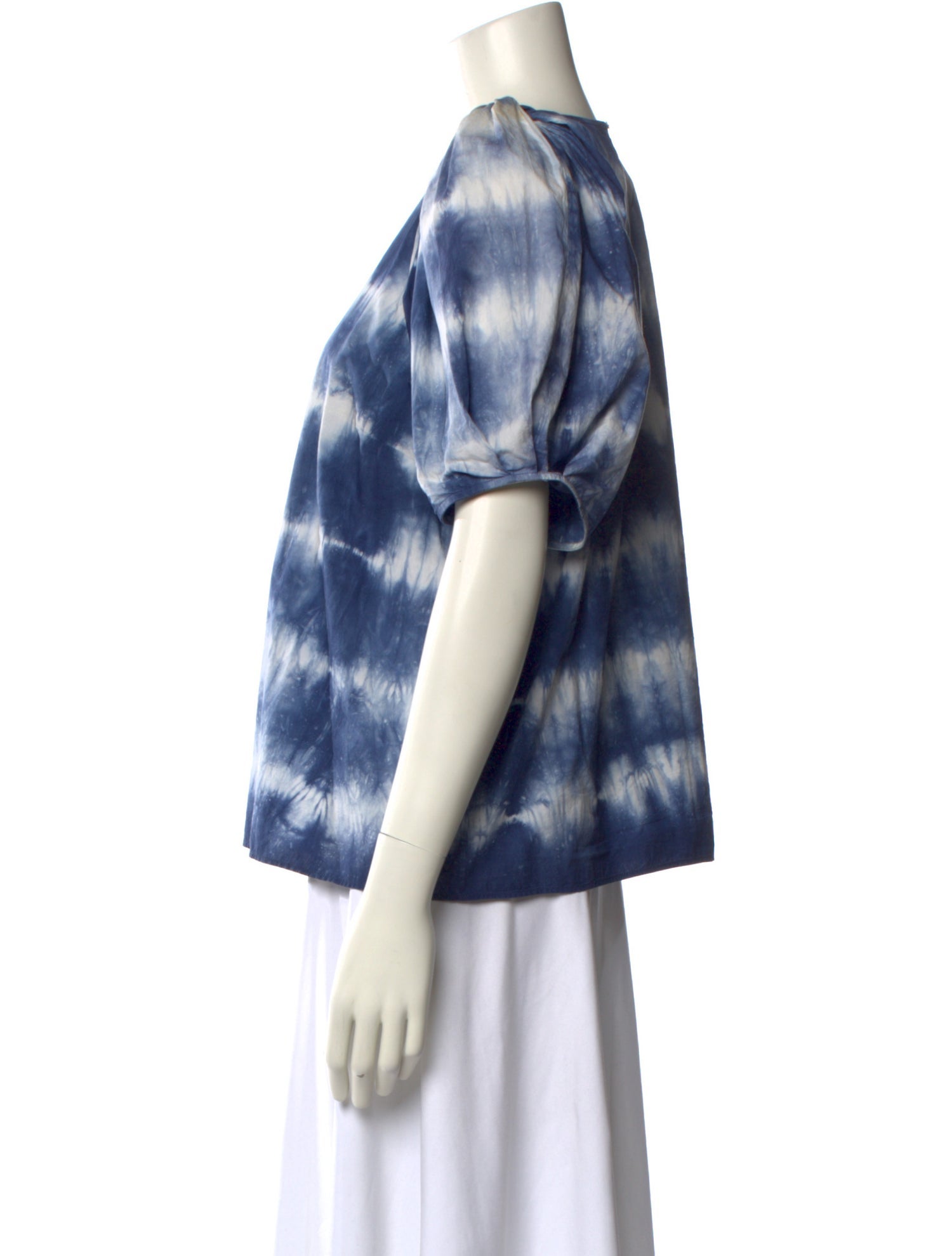 Ulla Johnson Tie-Dye Print Scoop Neck Blouse