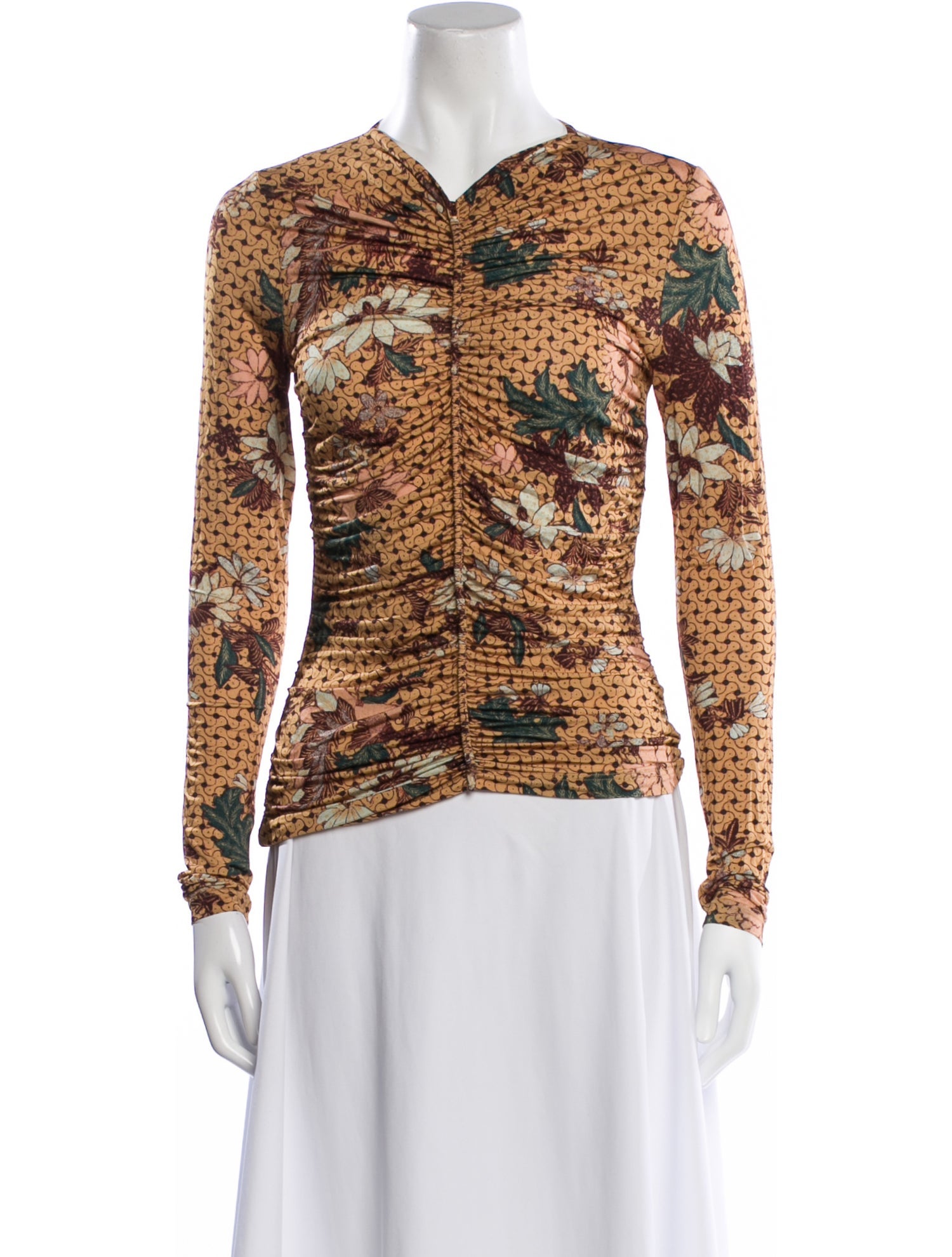 Ulla Johnson Printed Cowl Neck Top