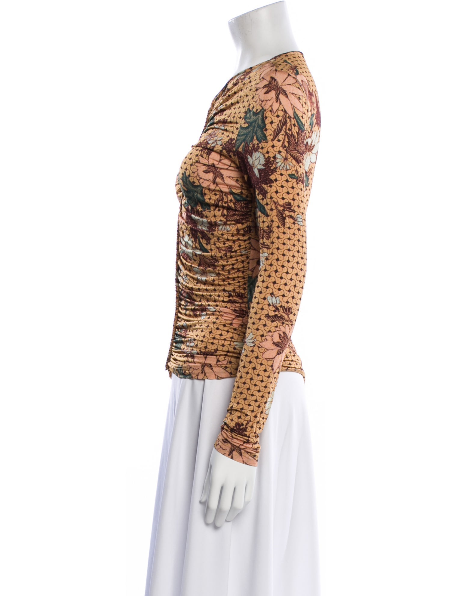 Ulla Johnson Printed Cowl Neck Top