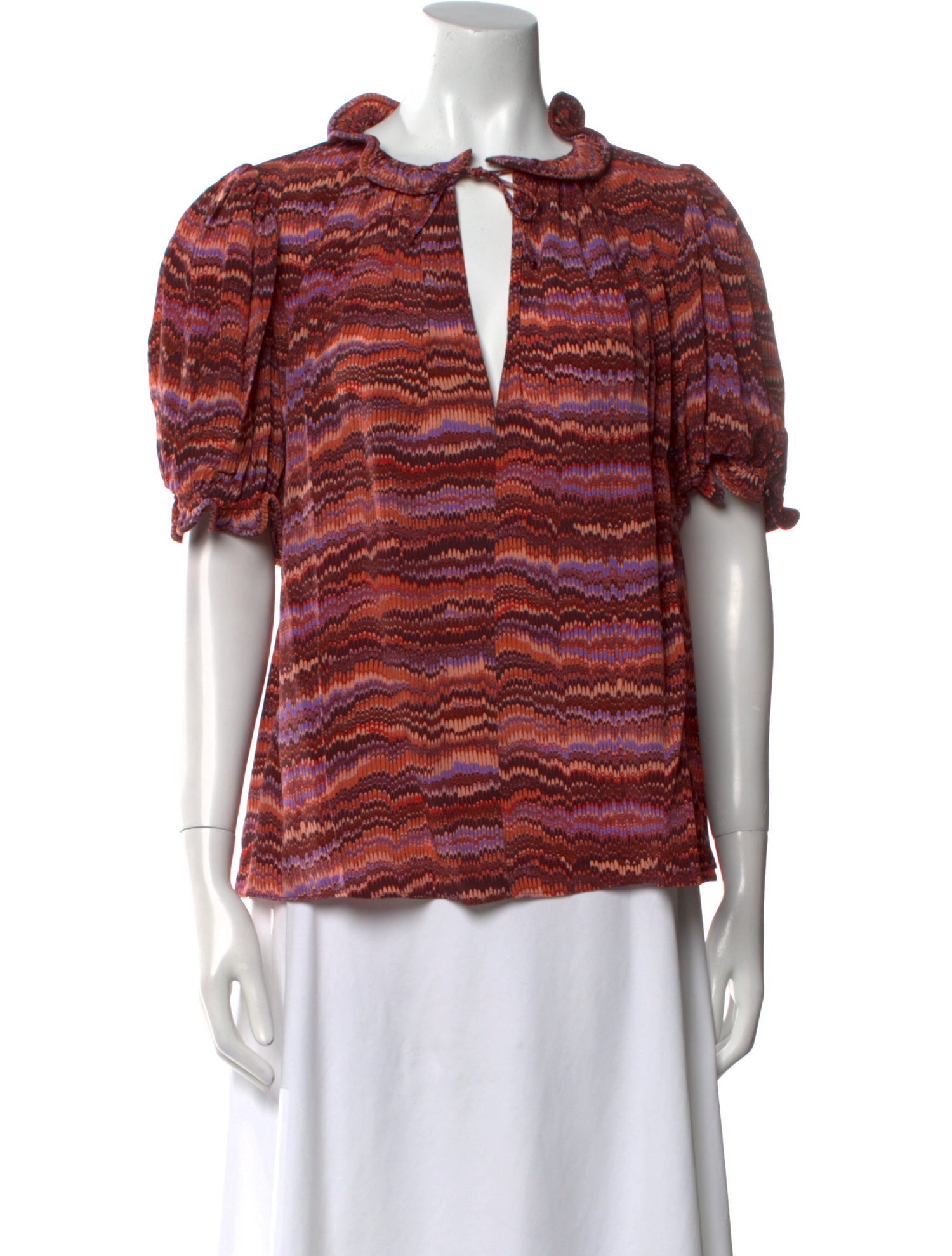 Ulla Johnson Silk Printed Blouse w/ Tags