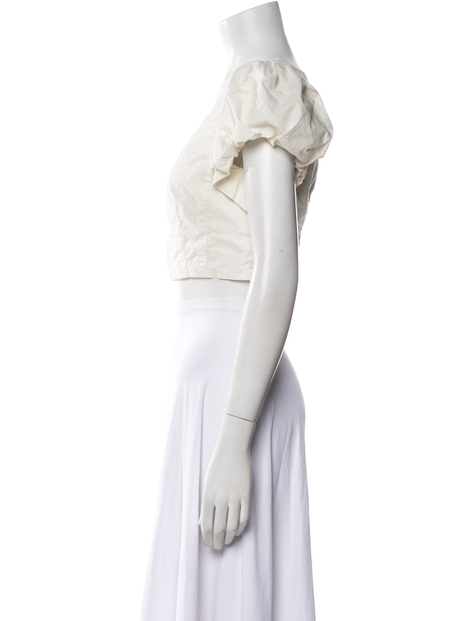 Ulla Johnson Scoop Neck Short Sleeve Crop Top