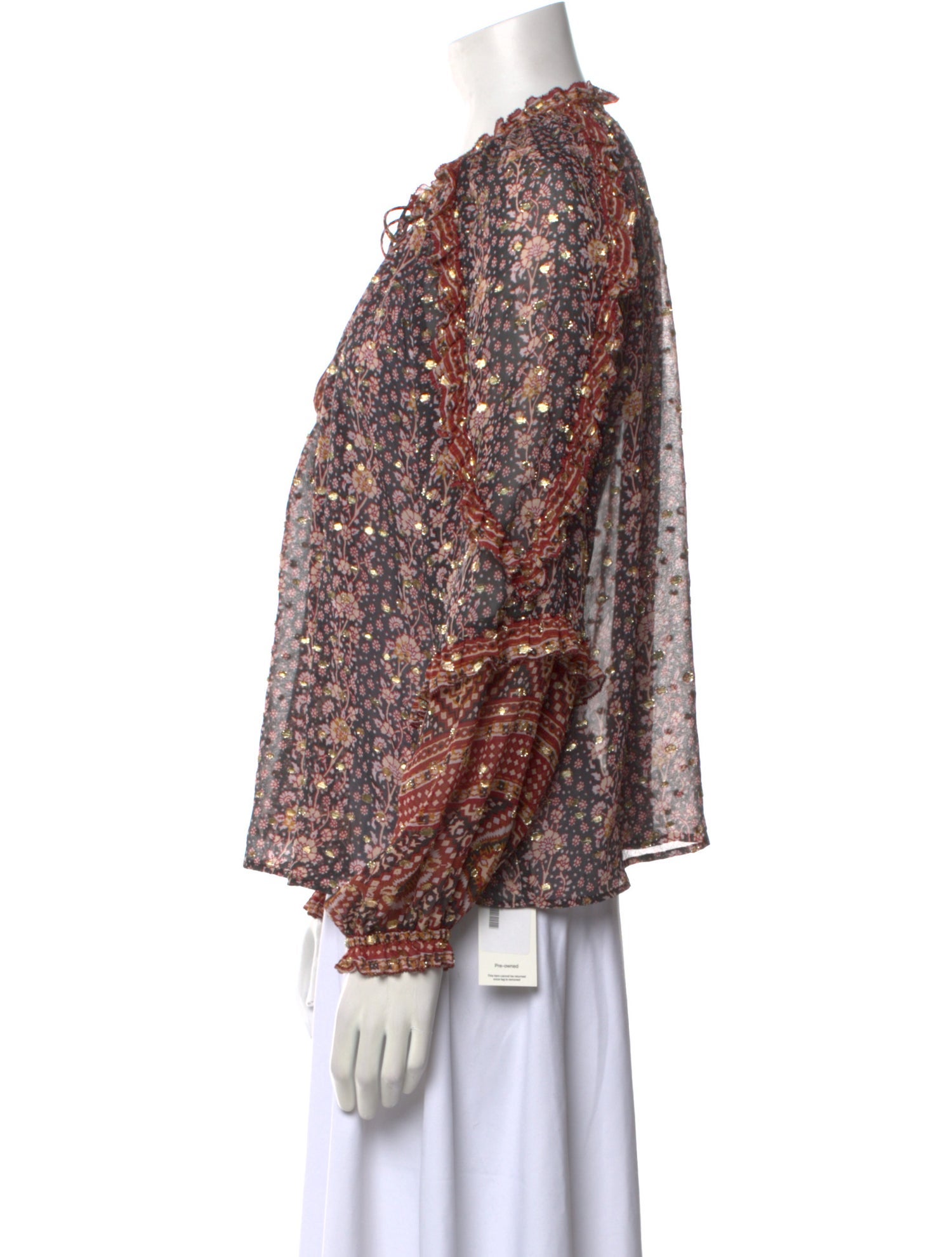 Ulla Johnson Silk Floral Print Blouse